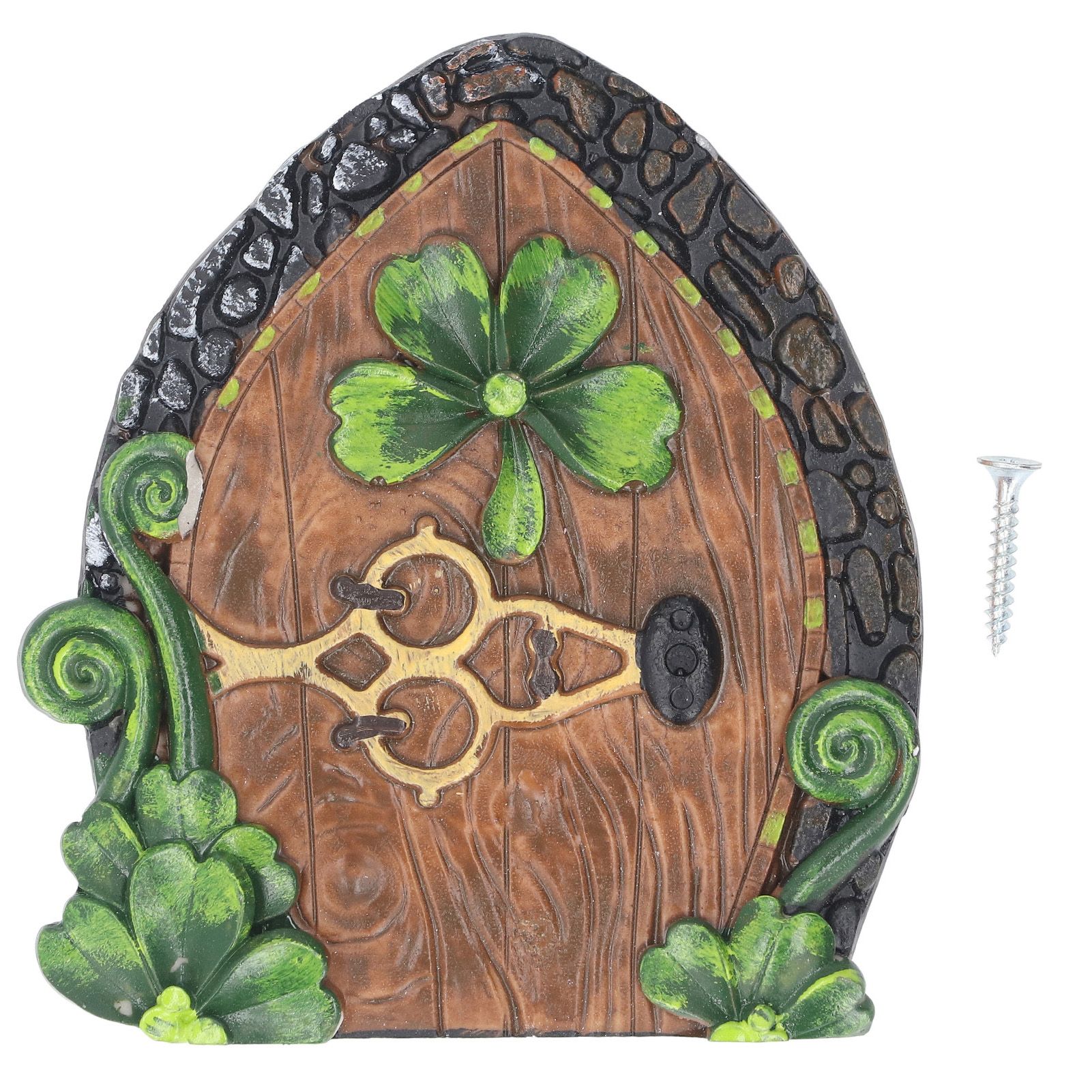 Fairy Door Miniature Resin Eco Friendly Paint with Screw Fairy House Door for view 3