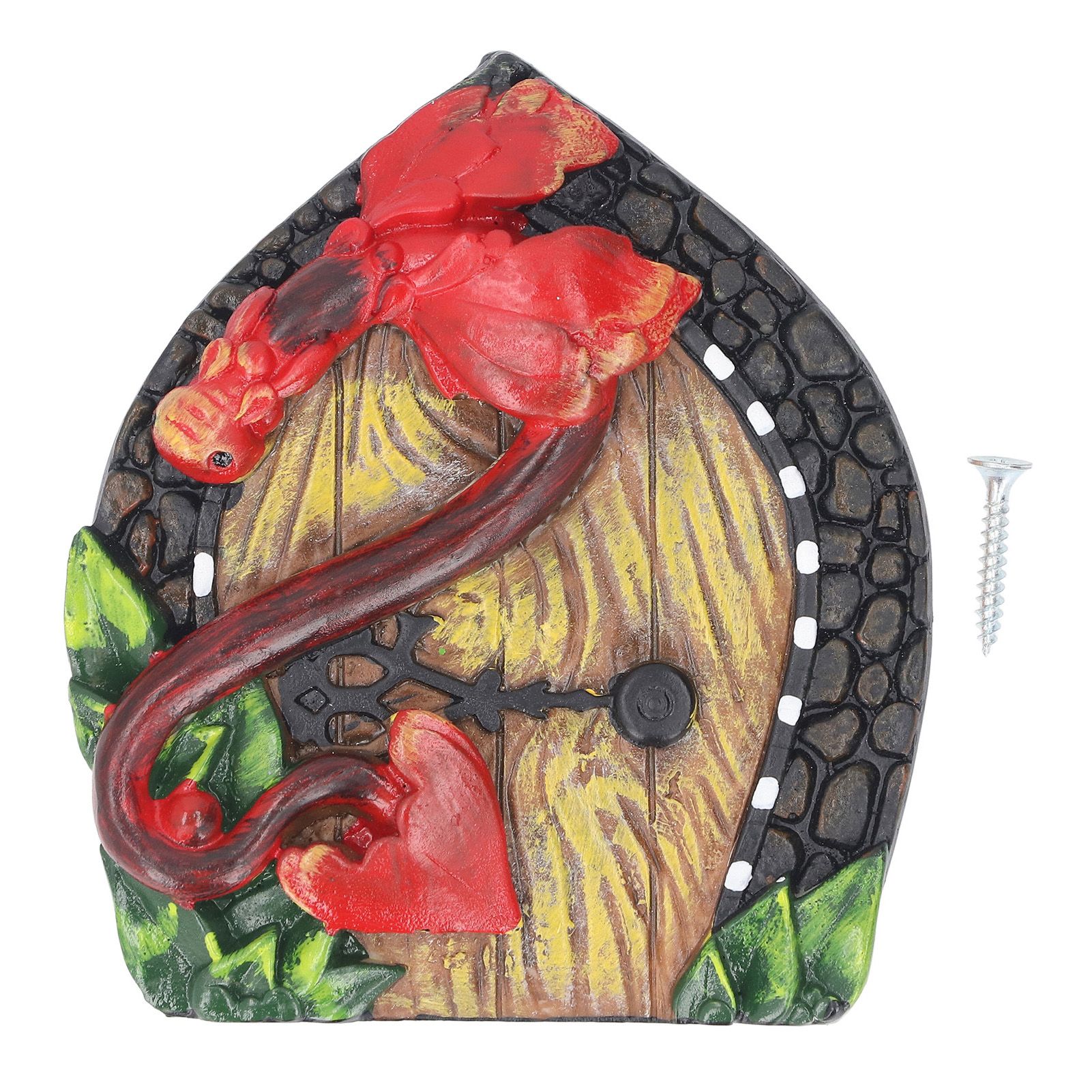 Fairy Door Miniature Resin Eco Friendly Paint with Screw Fairy House Door for view 3