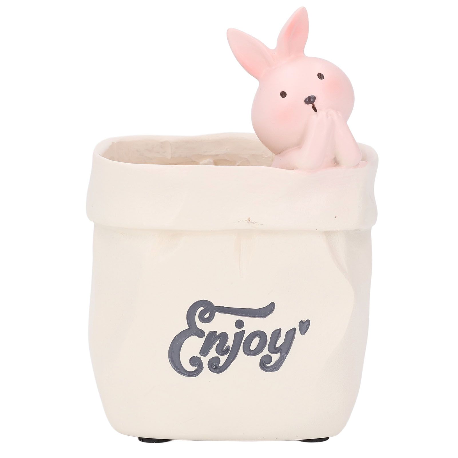 Pen Pencil Holder Desktop Ornament Resin Cute Animal in Grocery Bag Small view 3