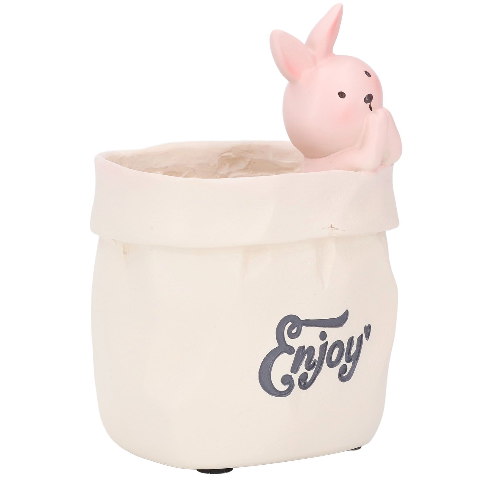 Pen Pencil Holder Desktop Ornament Resin Cute Animal in Grocery Bag Small view 4