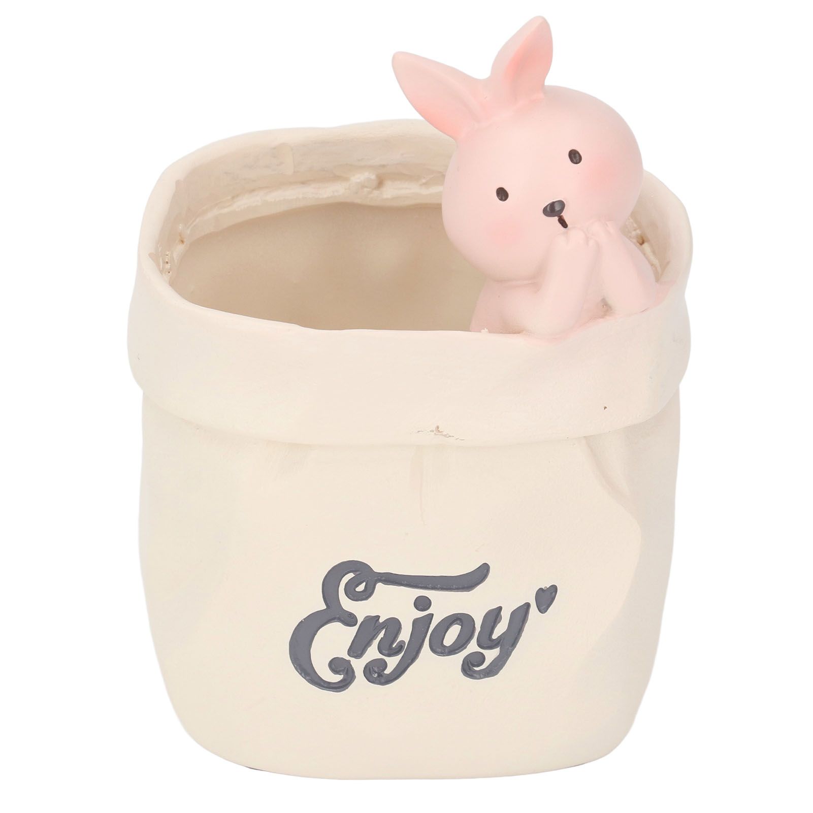 Pen Pencil Holder Desktop Ornament Resin Cute Animal in Grocery Bag Small view 6