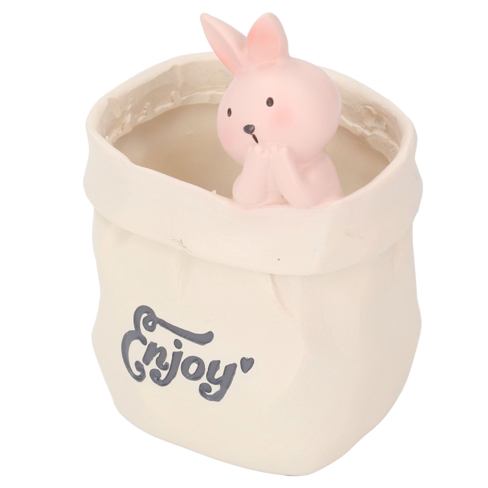 Pen Pencil Holder Desktop Ornament Resin Cute Animal in Grocery Bag Small view 8