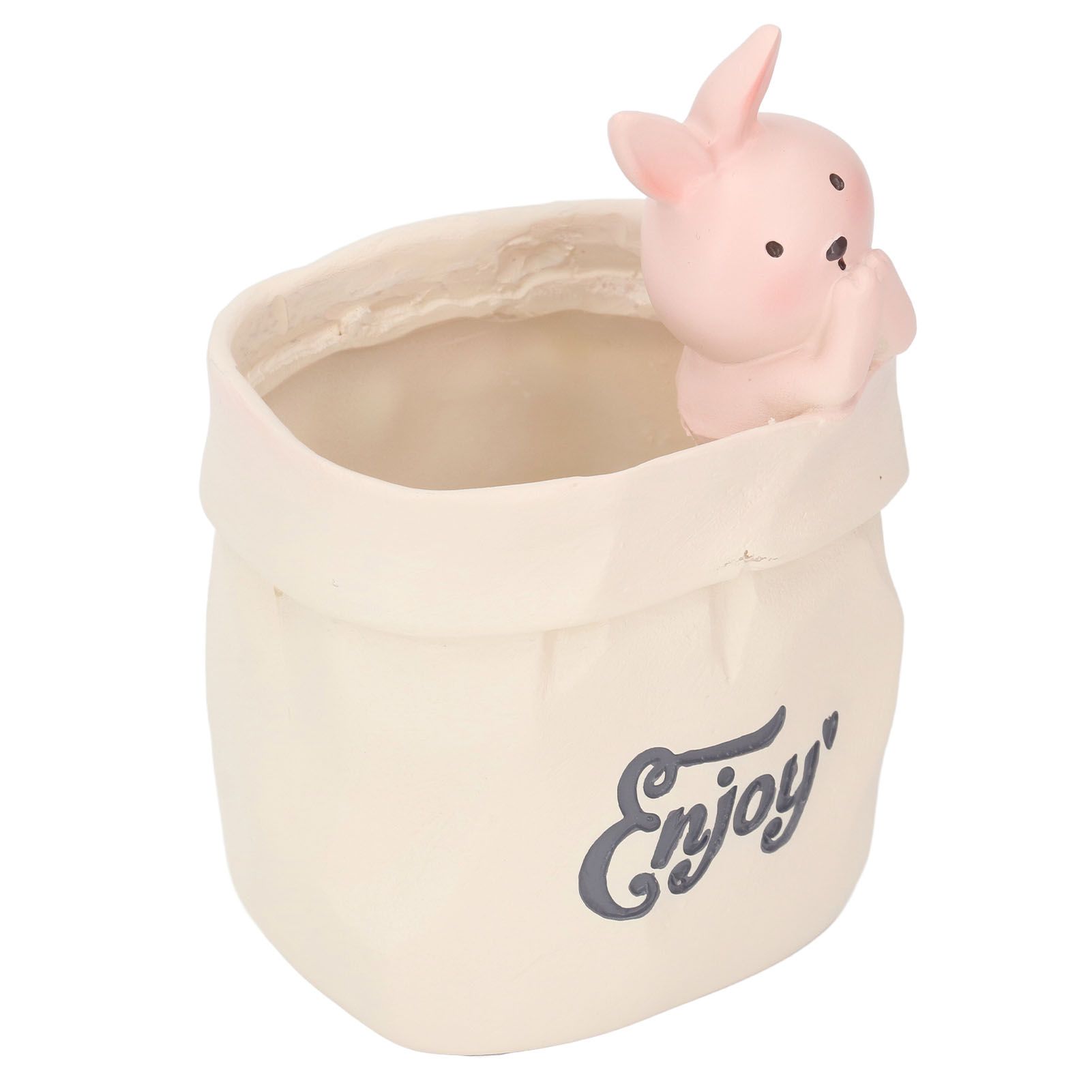 Pen Pencil Holder Desktop Ornament Resin Cute Animal in Grocery Bag Small view 9