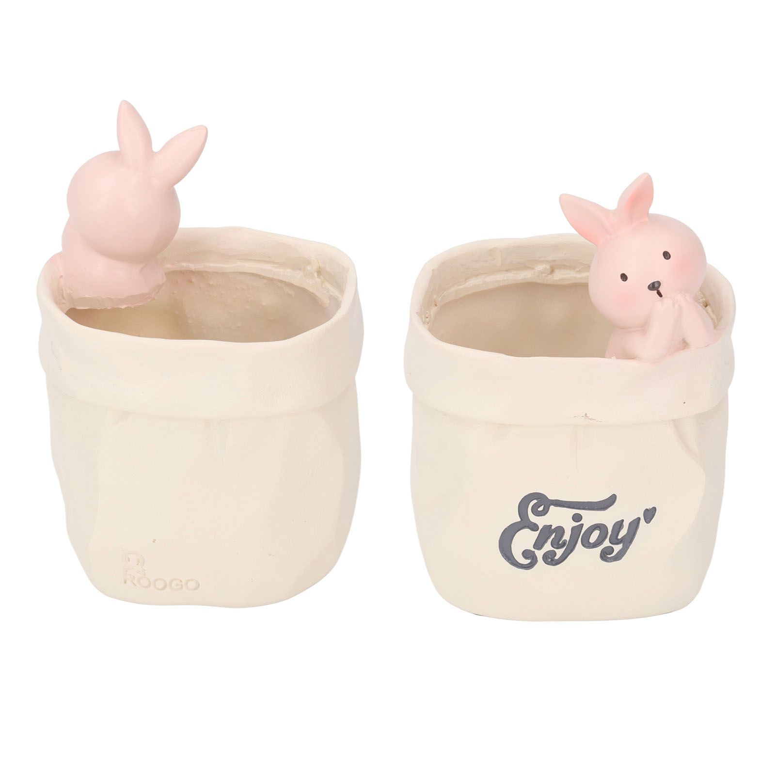 Pen Pencil Holder Desktop Ornament Resin Cute Animal in Grocery Bag Small view 12
