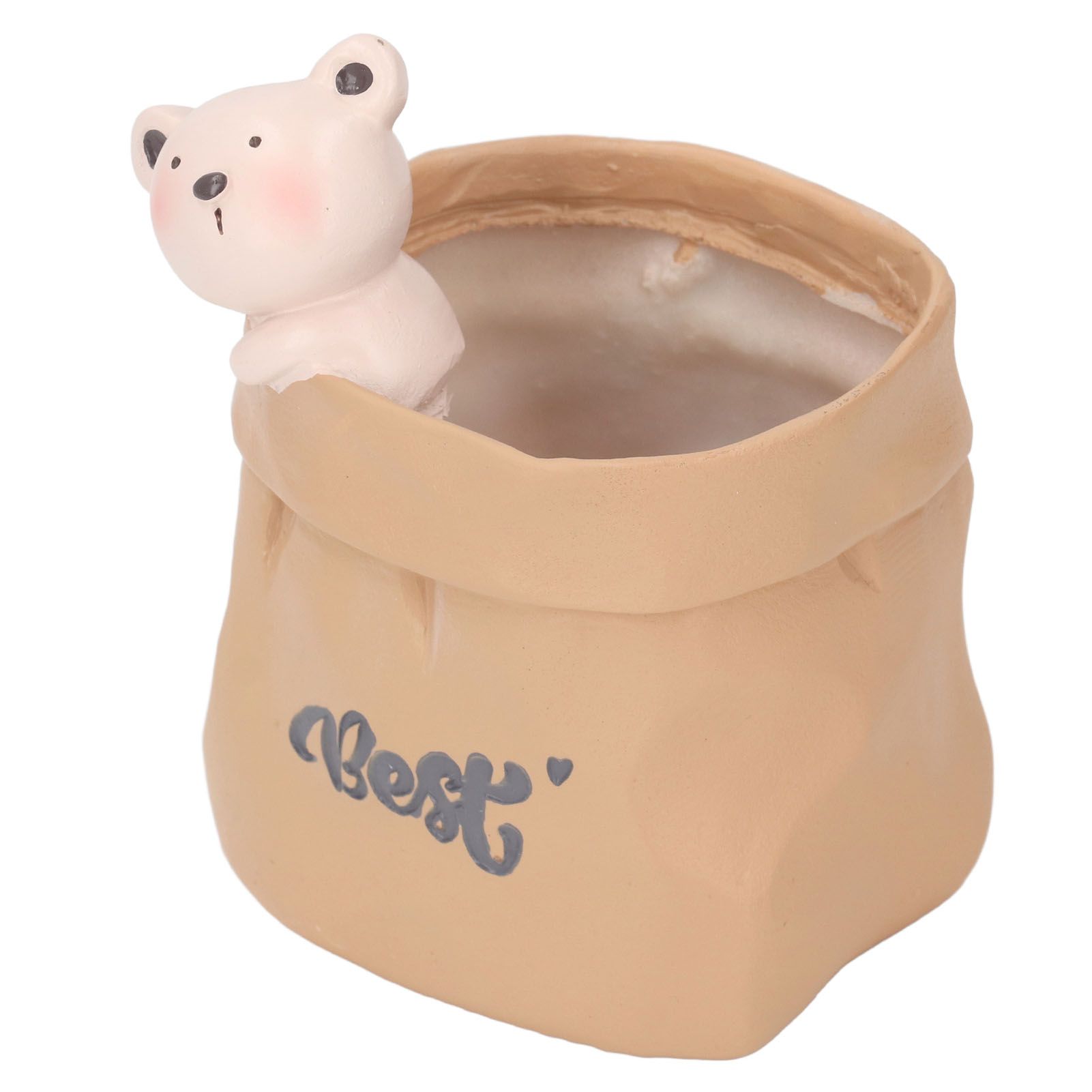Pen Pencil Holder Desktop Ornament Resin Cute Animal in Grocery Bag Small view 8