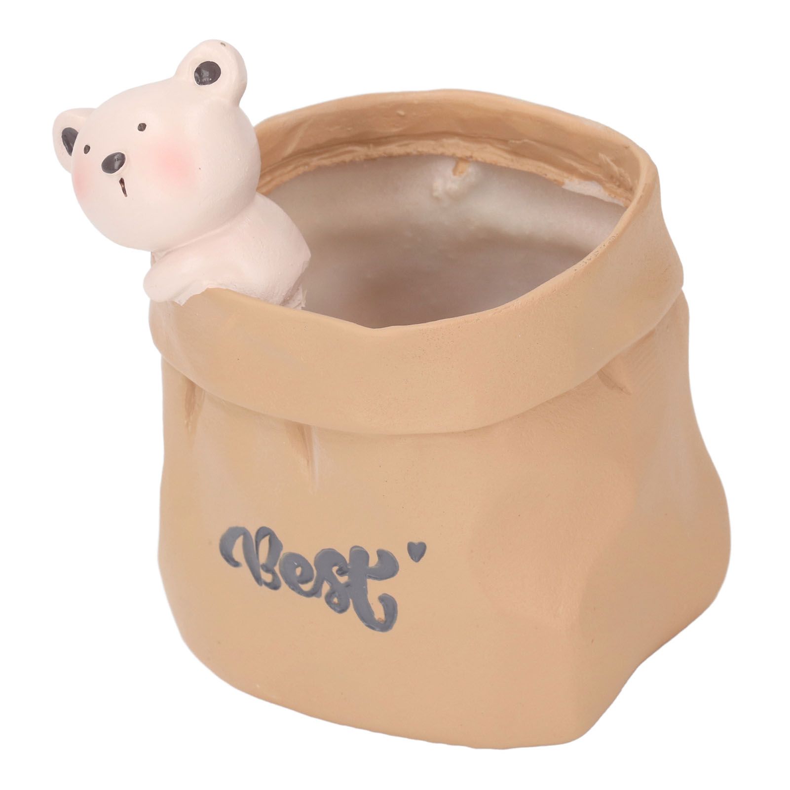 Pen Pencil Holder Desktop Ornament Resin Cute Animal in Grocery Bag Small view 10