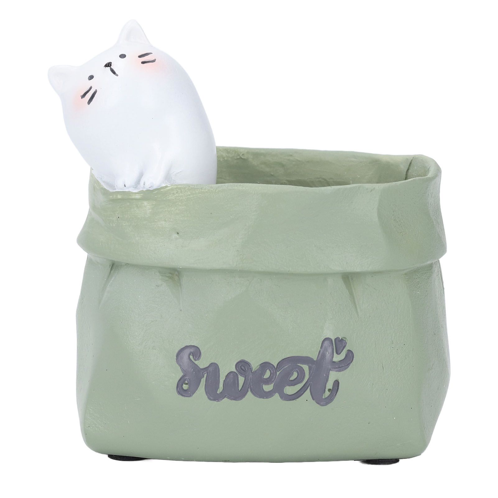Pen Pencil Holder Desktop Ornament Resin Cute Animal in Grocery Bag Small view 3