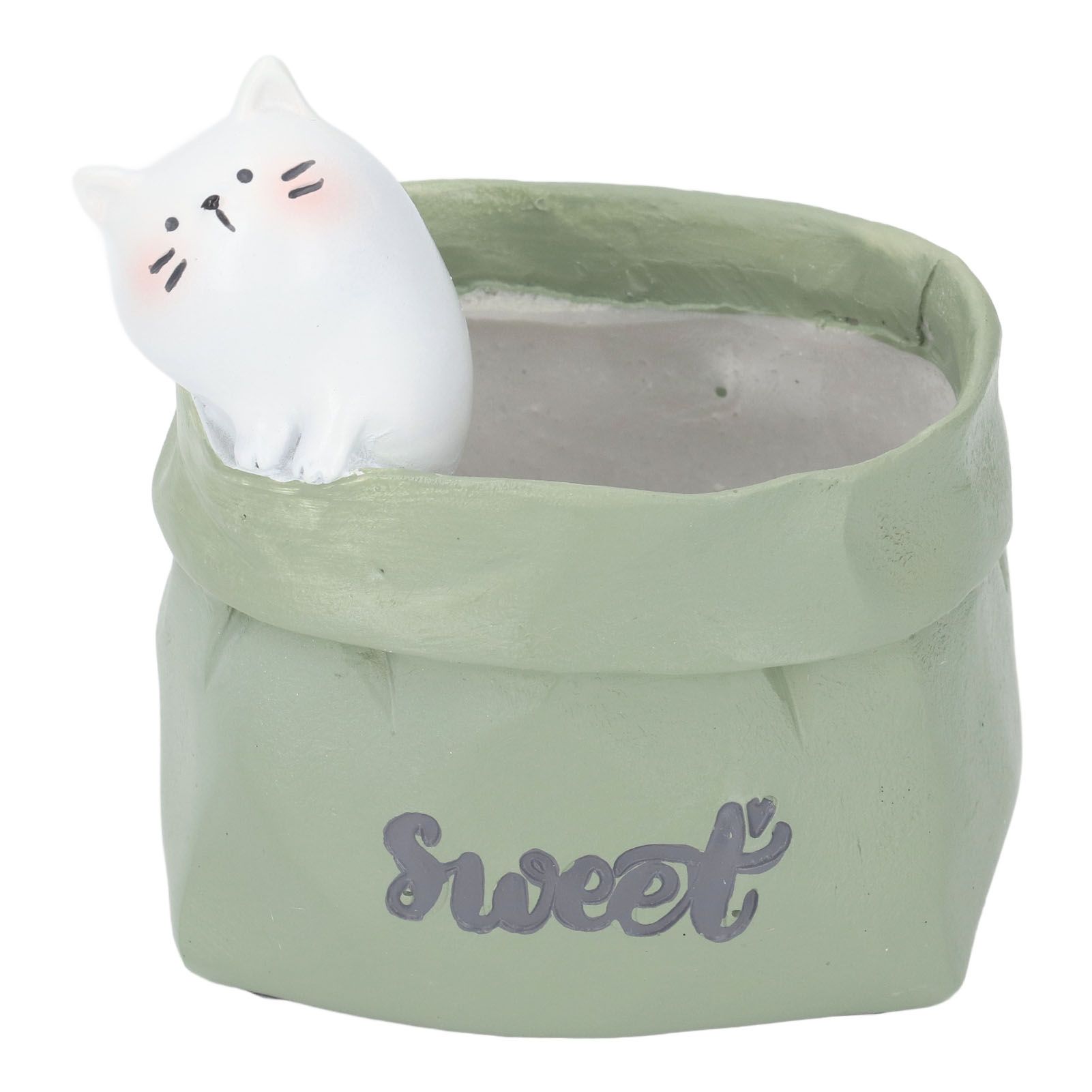 Pen Pencil Holder Desktop Ornament Resin Cute Animal in Grocery Bag Small view 6
