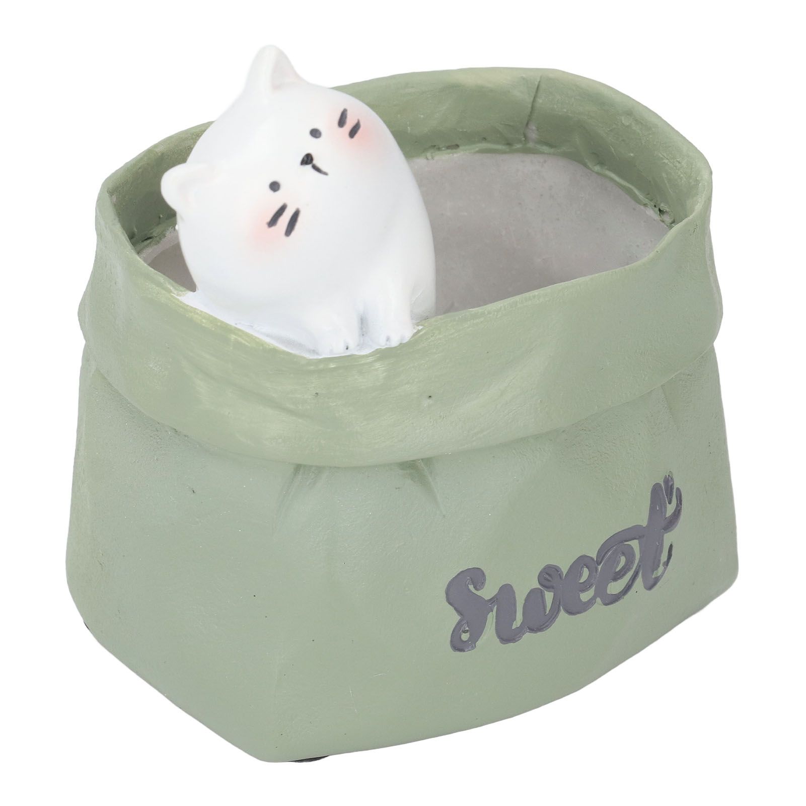 Pen Pencil Holder Desktop Ornament Resin Cute Animal in Grocery Bag Small view 8