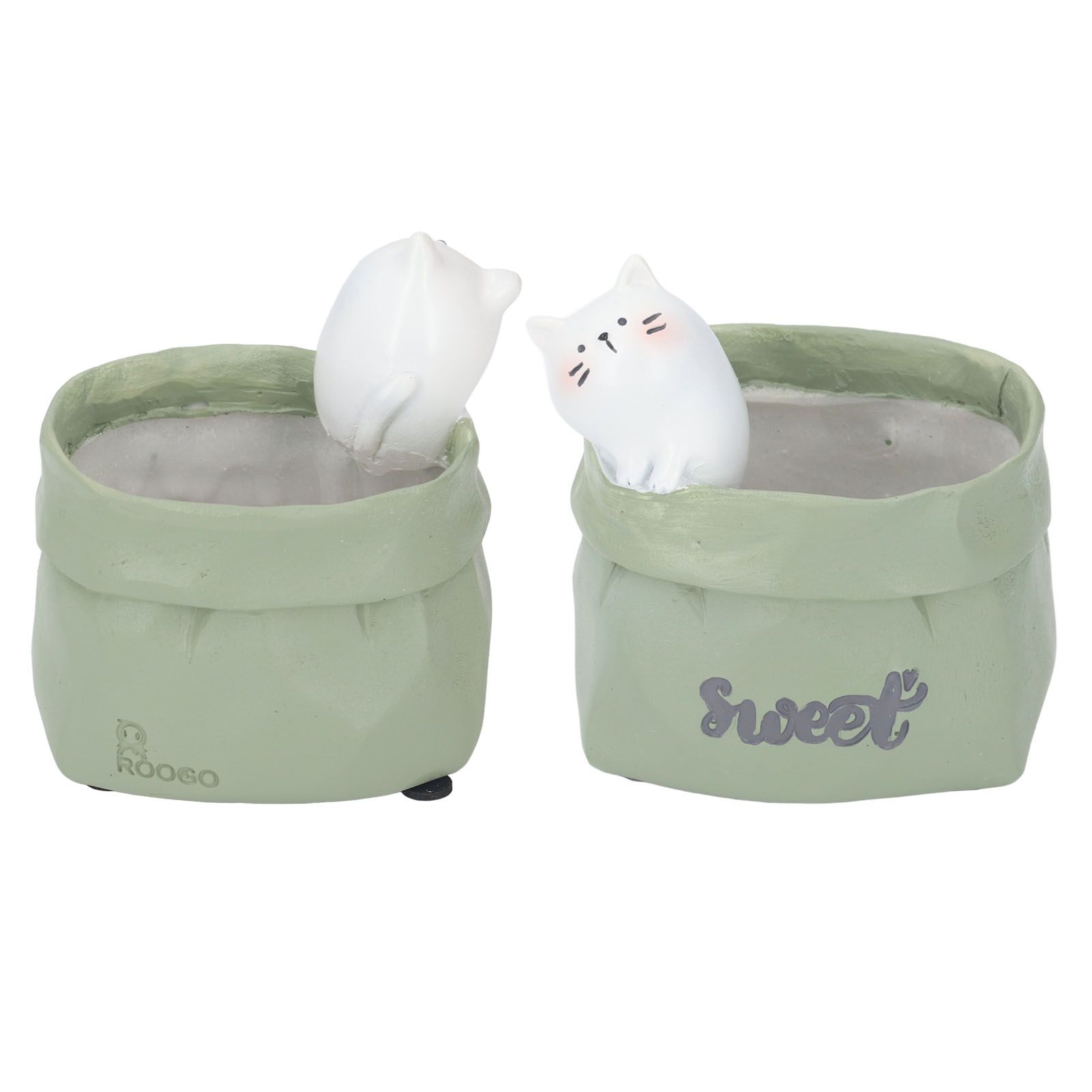 Pen Pencil Holder Desktop Ornament Resin Cute Animal in Grocery Bag Small view 12