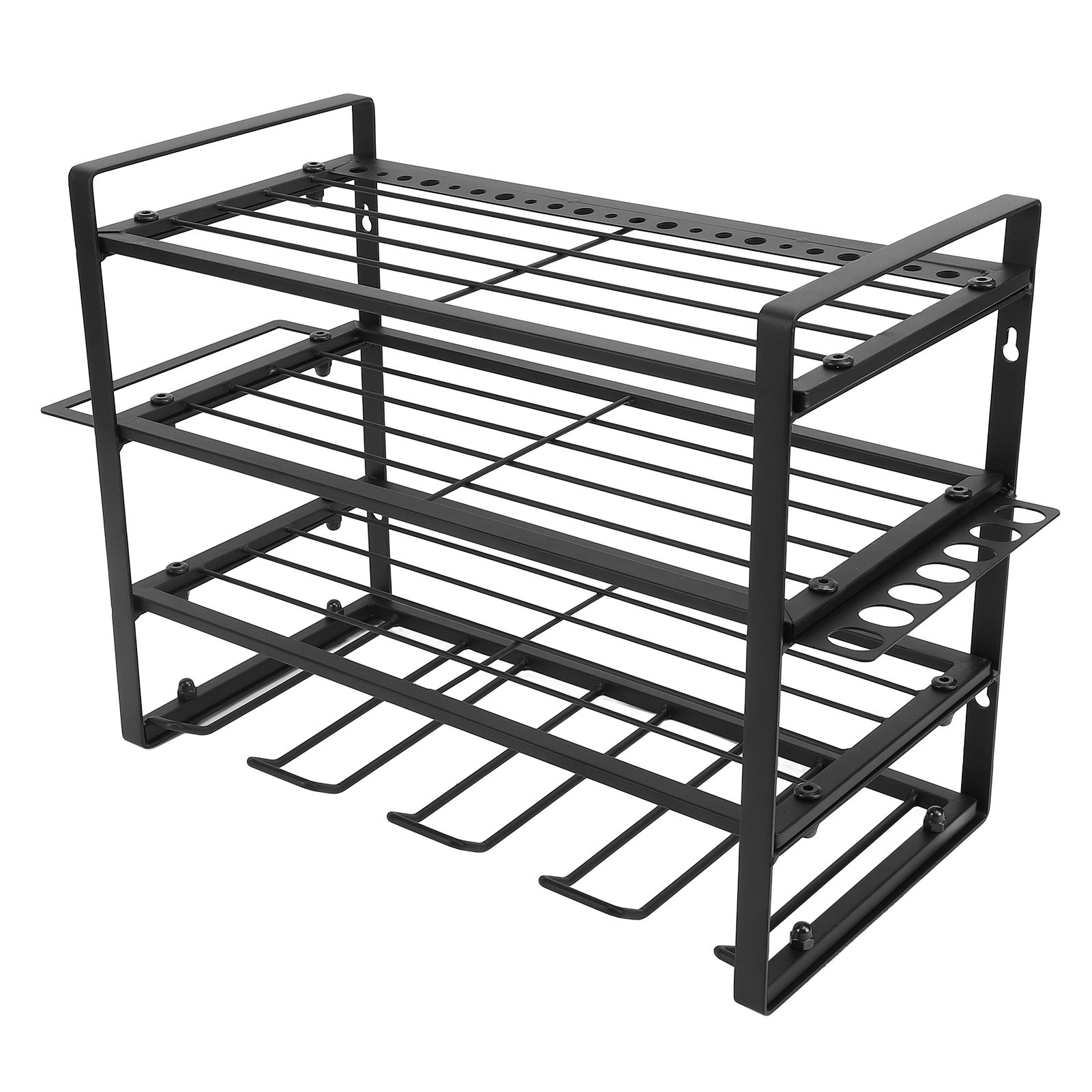 Power Tool Organizer Wall Mount 4 Layer Garage Drill Storage Heavy Duty Metal view 4