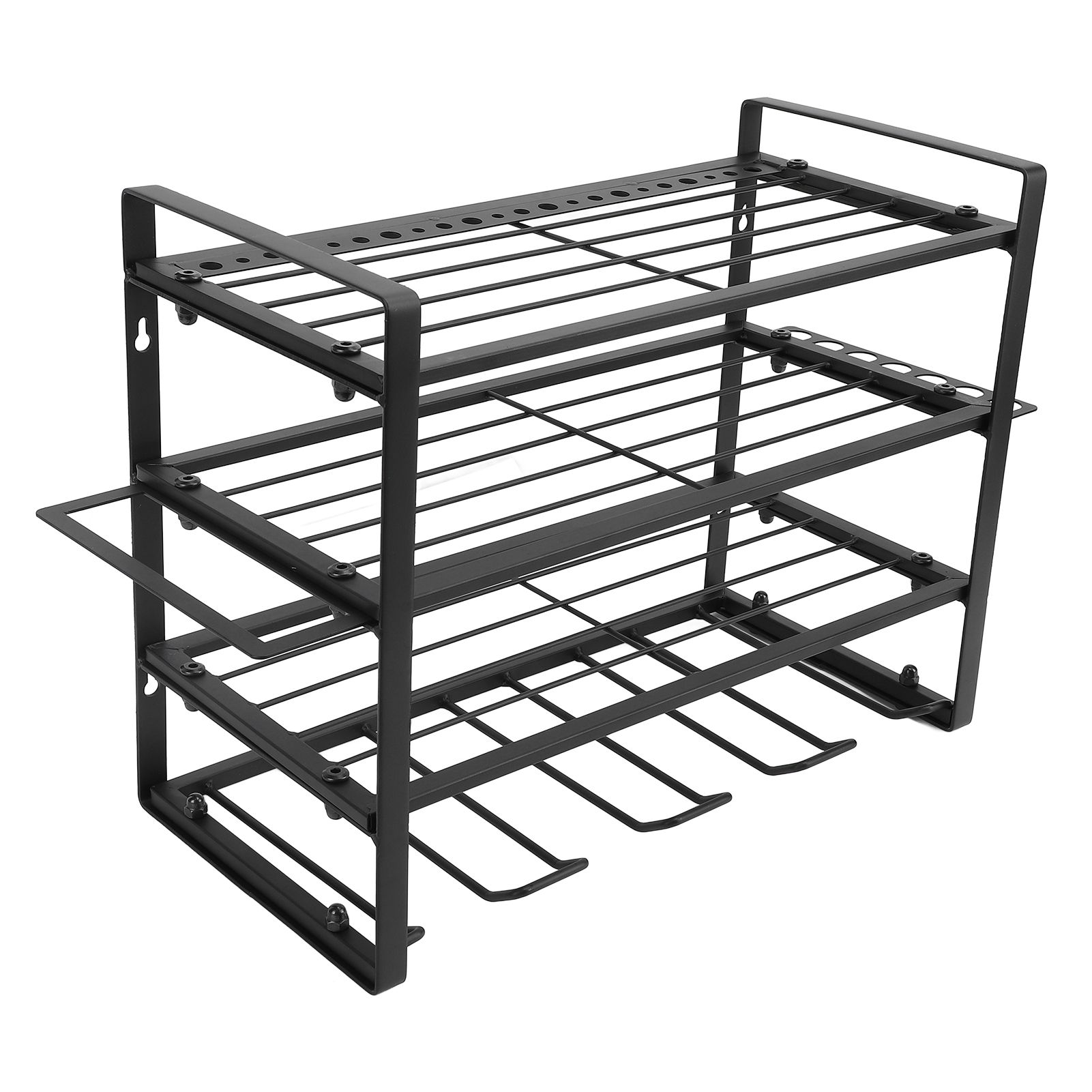 Power Tool Organizer Wall Mount 4 Layer Garage Drill Storage Heavy Duty Metal view 8