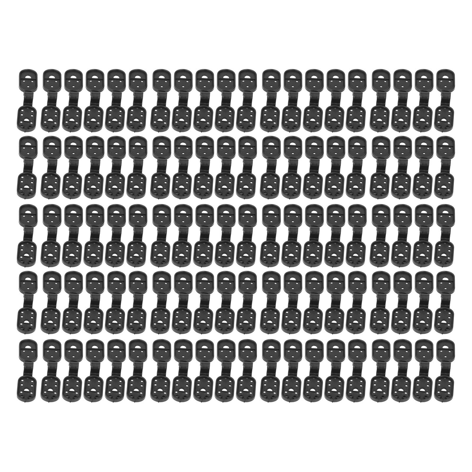 100pcs Shade Cloth Clips Black Oval ABS Easy to Use Sunshade Net Fixing Clips view 3