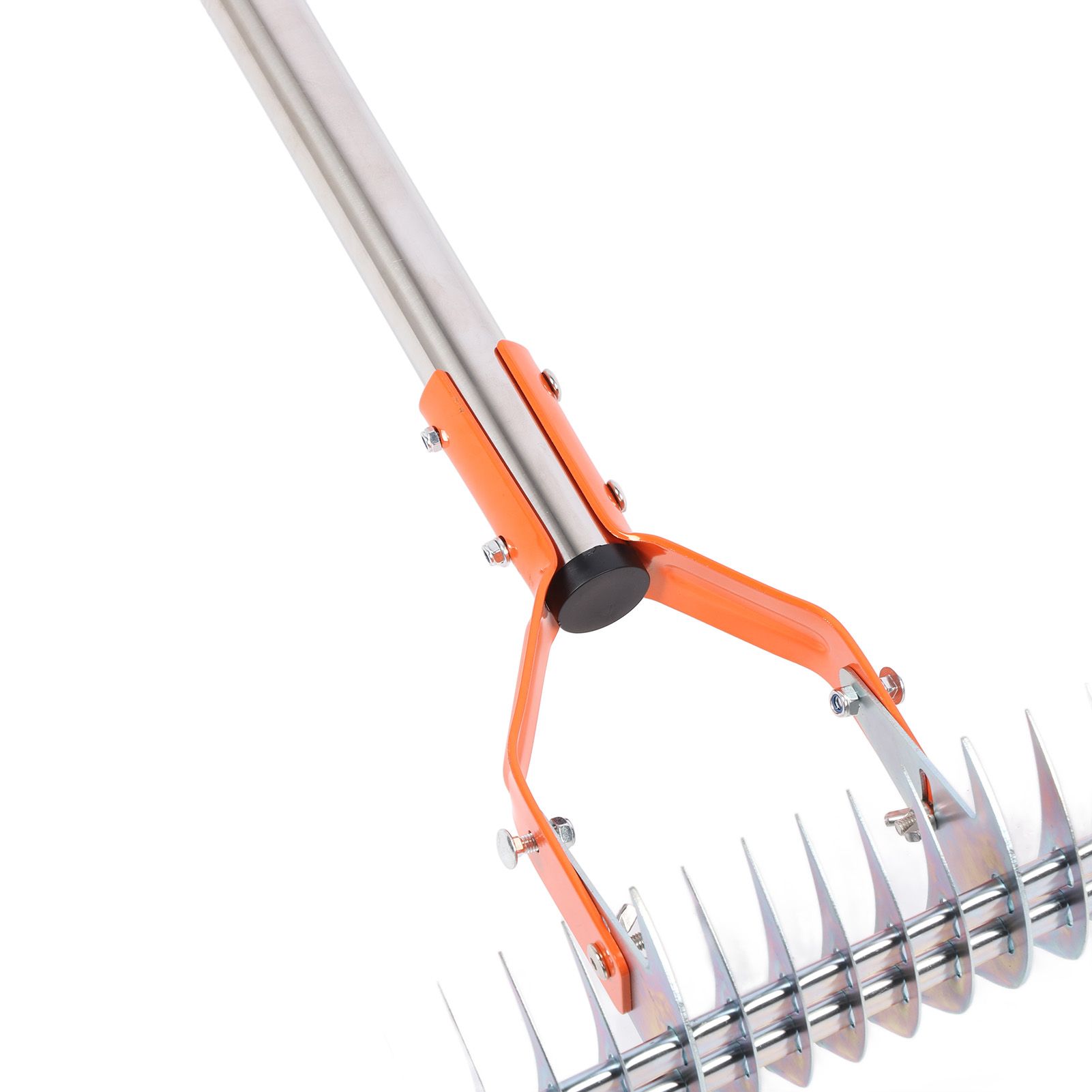 Thatch Rake 14.7 Inch Carbon Steel Stainless Steel Robust Lawn Dethatcher Rake view 5