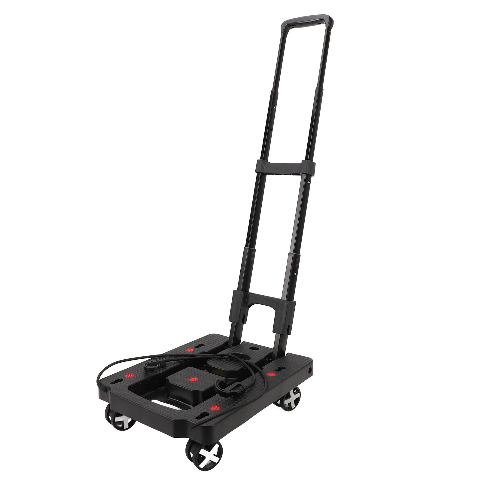Folding Flat Cart with Wheels Portable Multifunctional Utility Dolly Platform view 3