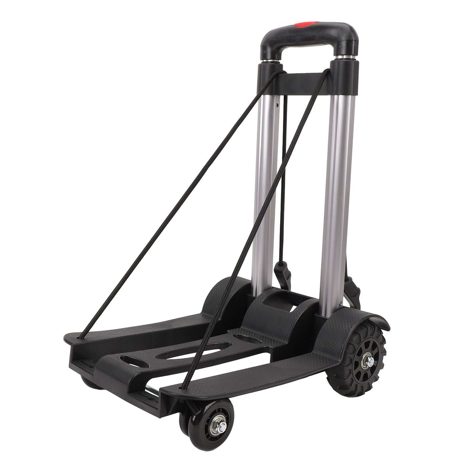 Folding Hand Truck Aluminum Alloy 4 Wheels 40kg Load Dolly Cart for Shopping view 3
