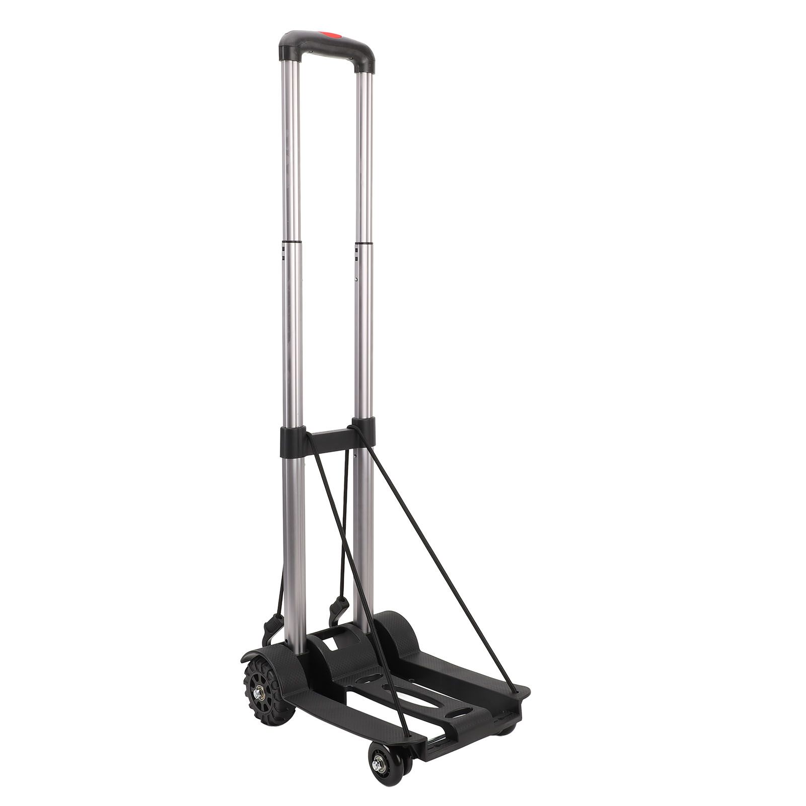 Folding Hand Truck Aluminum Alloy 4 Wheels 40kg Load Dolly Cart for Shopping view 4