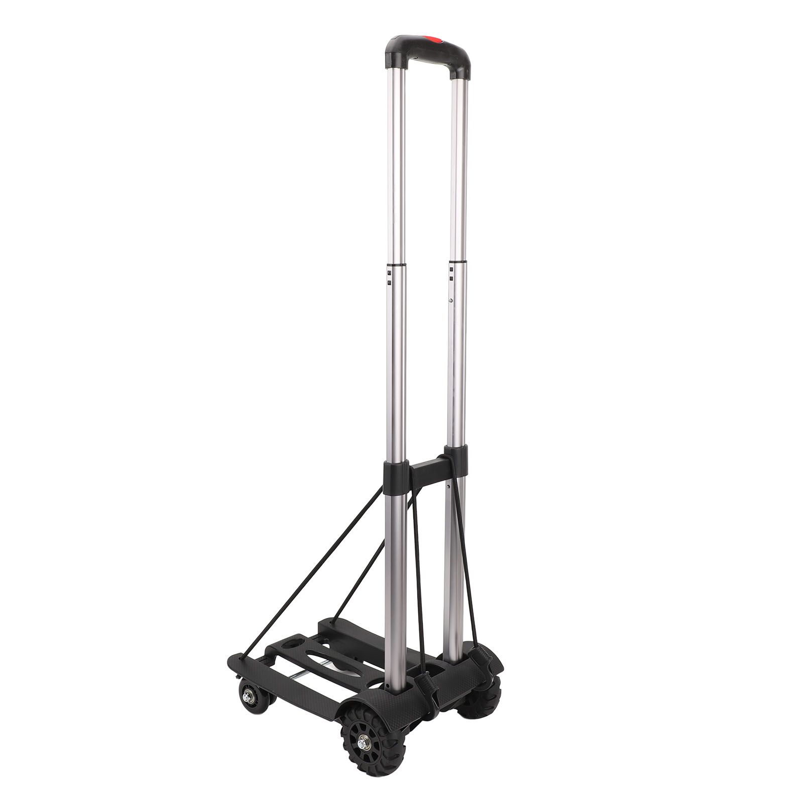 Folding Hand Truck Aluminum Alloy 4 Wheels 40kg Load Dolly Cart for Shopping view 8