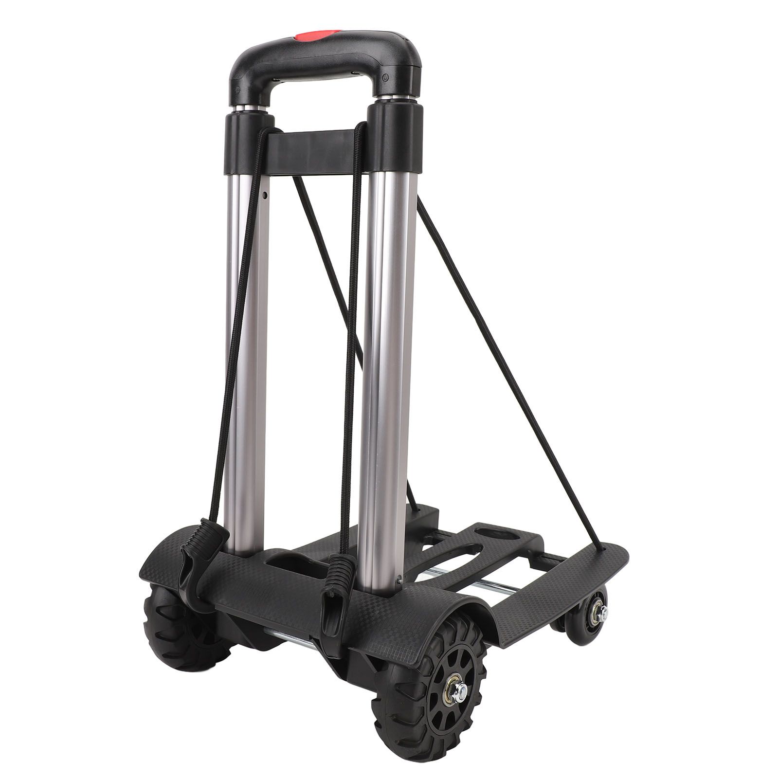 Folding Hand Truck Aluminum Alloy 4 Wheels 40kg Load Dolly Cart for Shopping view 11