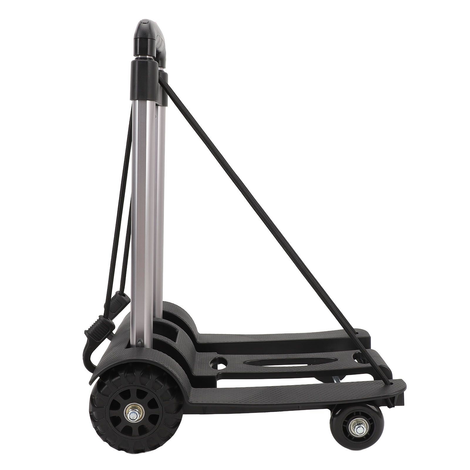 Folding Hand Truck Aluminum Alloy 4 Wheels 40kg Load Dolly Cart for Shopping view 12