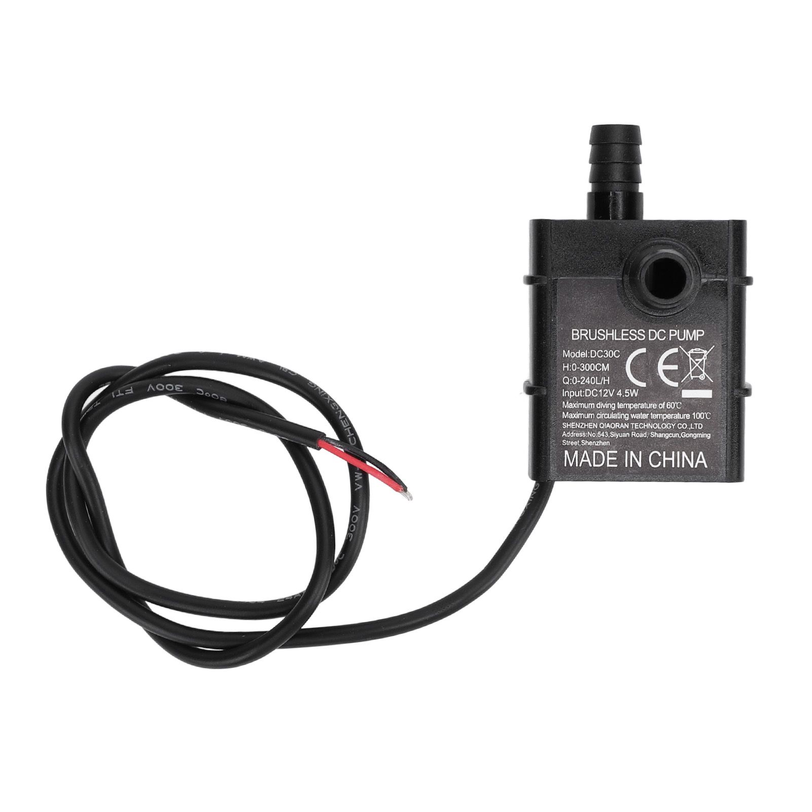 Micro Submersible Pump DC 12V 4.5W 240L/H 300cm Lift IP68 Brushless Water view 4