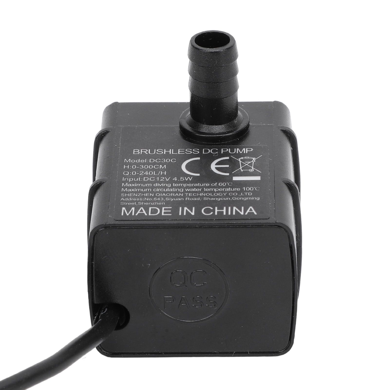 Micro Submersible Pump DC 12V 4.5W 240L/H 300cm Lift IP68 Brushless Water view 10