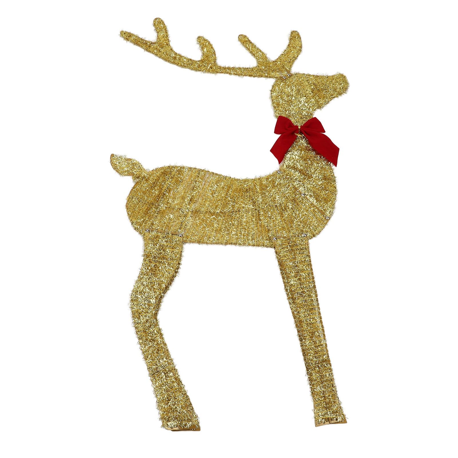 Deer Holiday Decoration Gold LED Easy Assembly 3 Piece Reindeer Family Decor view 2