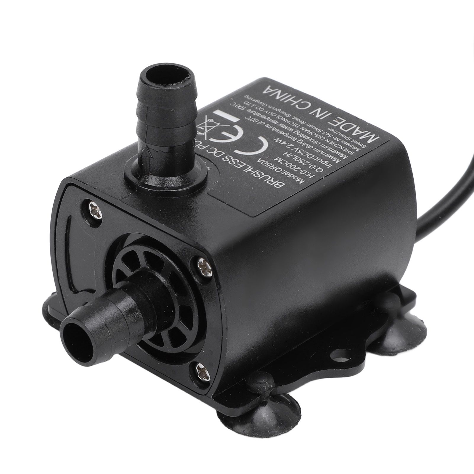 Small Submersible Water Pump 0‑200cm Lift 0‑250LPH IP68 Rating DC5V 2.4W USB view 8