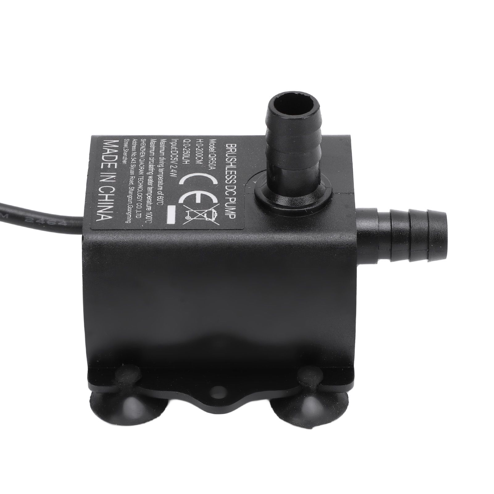 Small Submersible Water Pump 0‑200cm Lift 0‑250LPH IP68 Rating DC5V 2.4W USB view 11