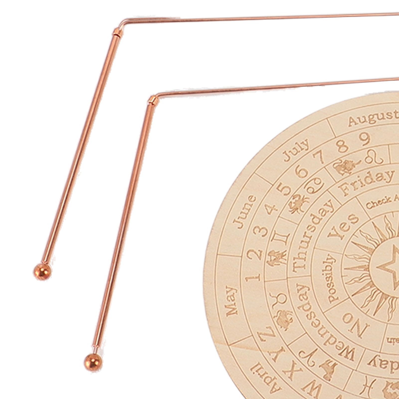 Dowsing Rods Kit Copper Divining Rod Pendulum Pendant Divination Mat for Ghost view 5