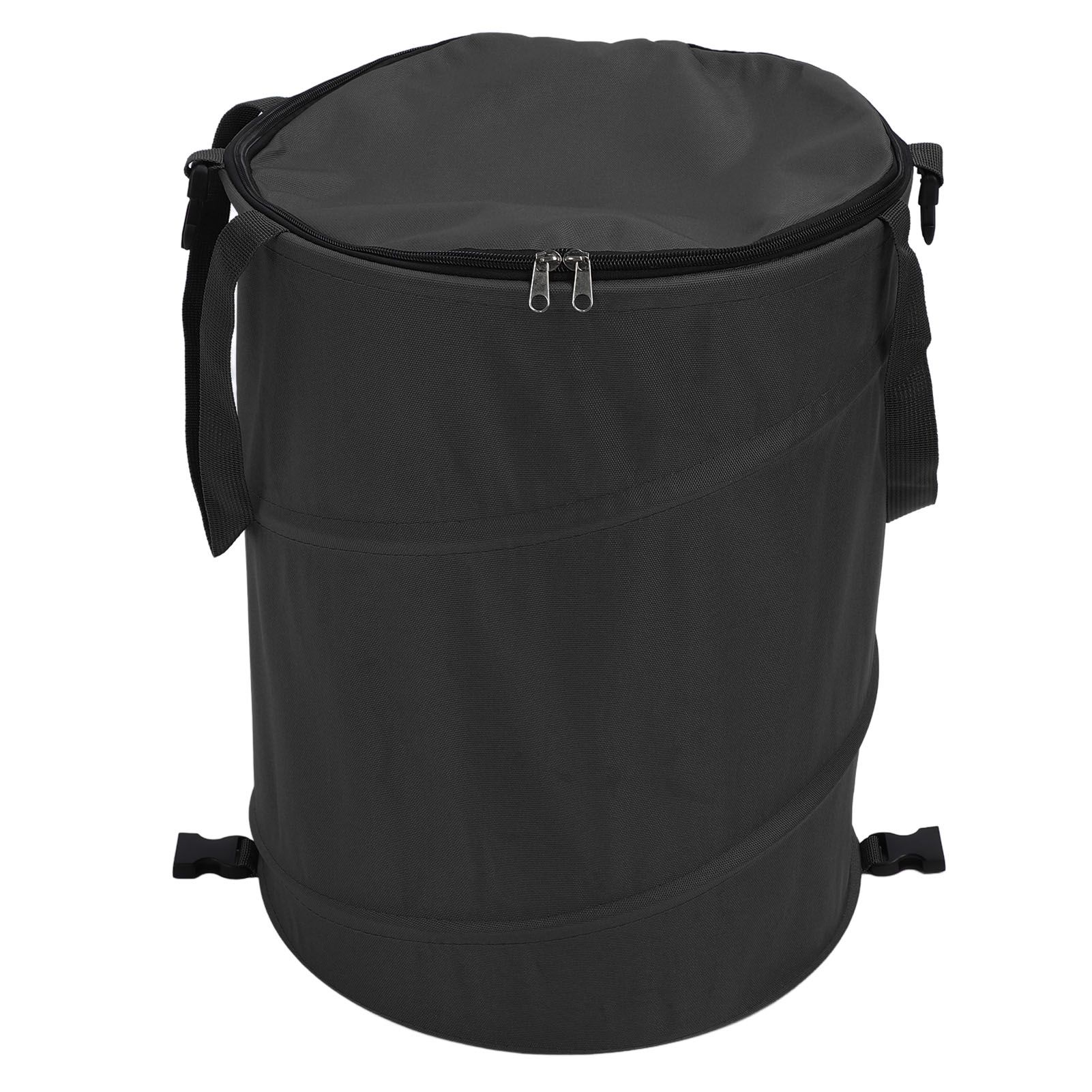 Camping Trash Can with Zippered Lid 24 Gallons Large Capacity Foldable view 3