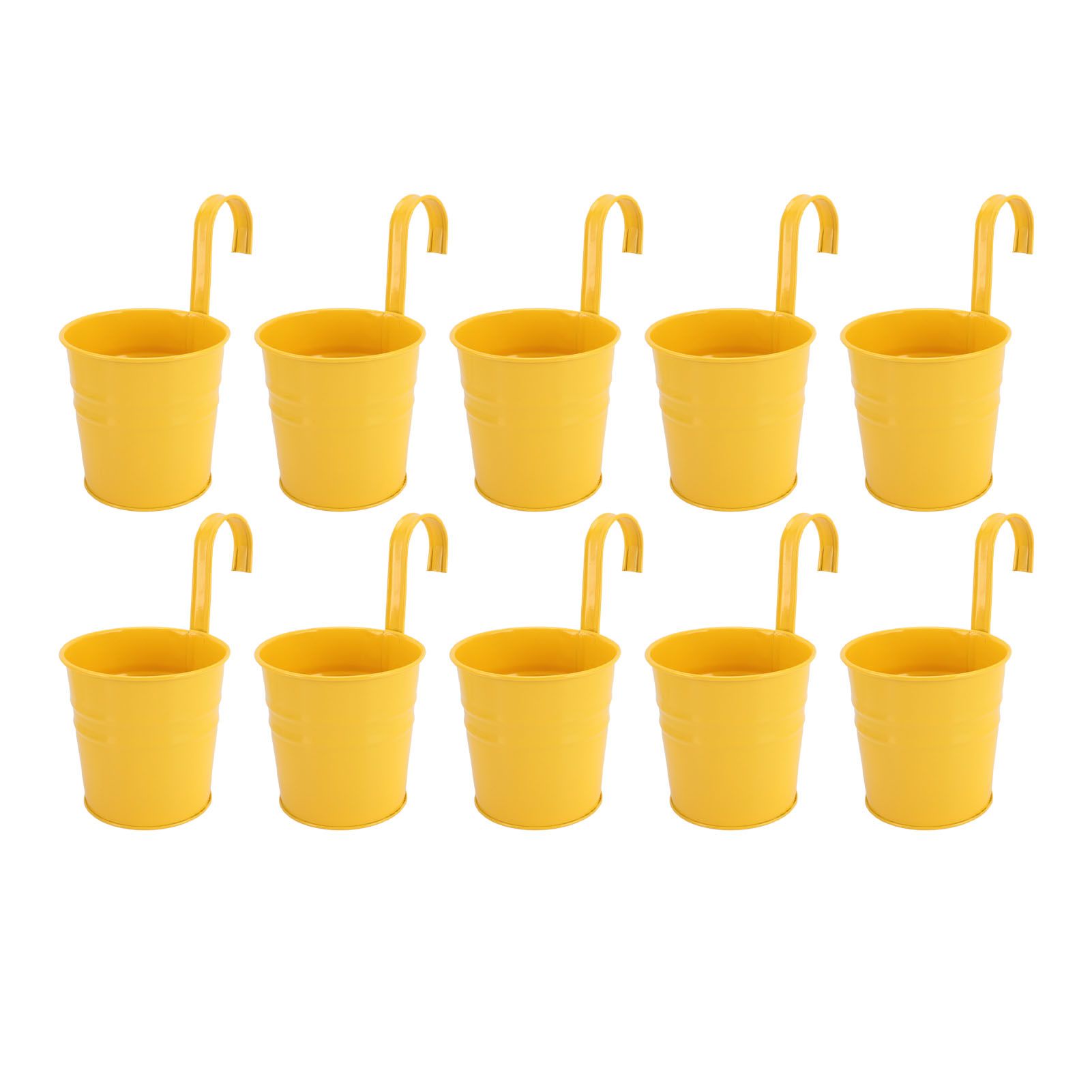 10Pcs Hanging Flower Pots with Removable Hooks Outdoor Indoor Plants Metal view 3