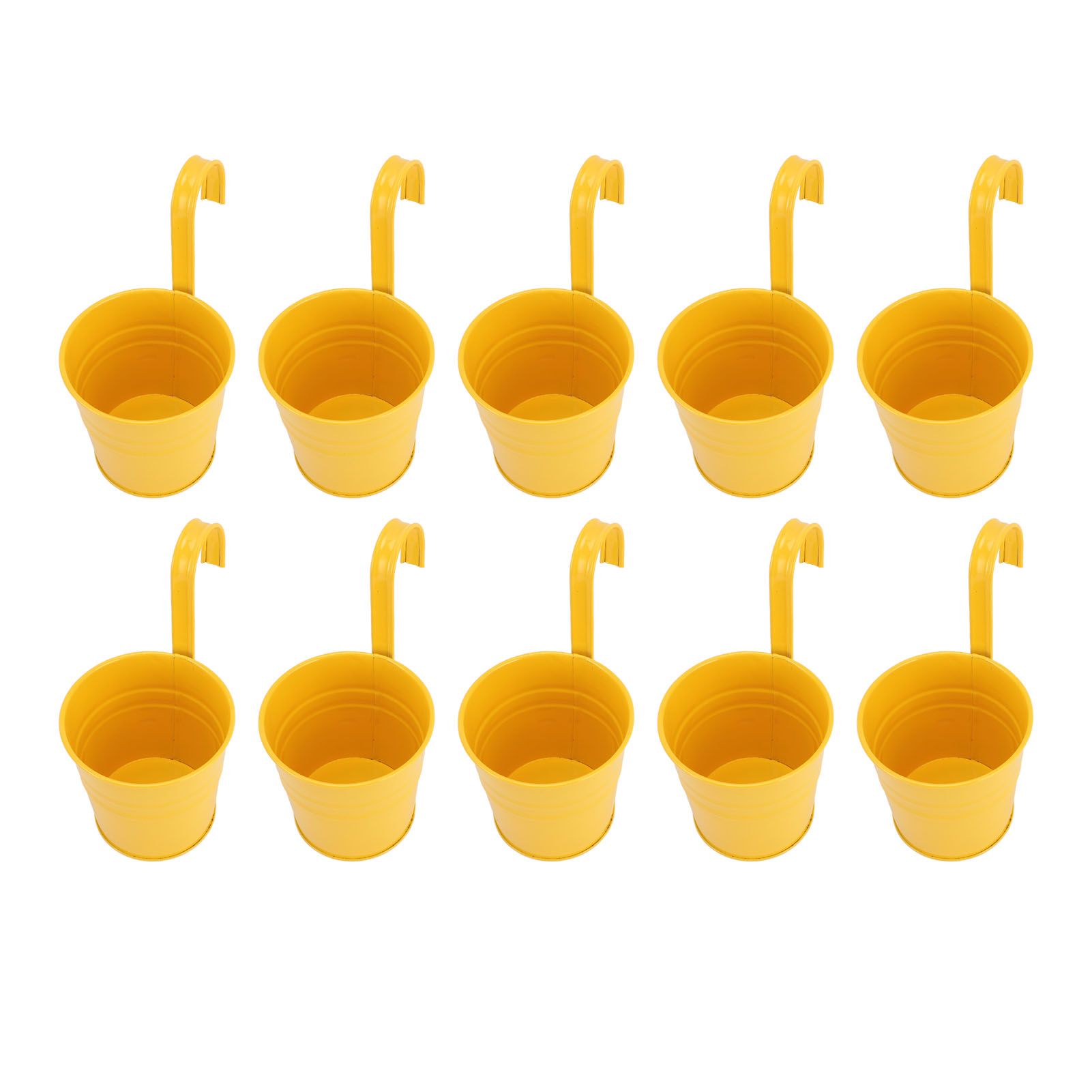 10Pcs Hanging Flower Pots with Removable Hooks Outdoor Indoor Plants Metal view 4