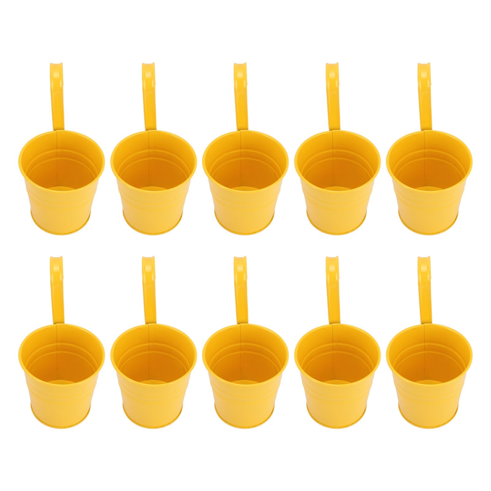 10Pcs Hanging Flower Pots with Removable Hooks Outdoor Indoor Plants Metal view 9