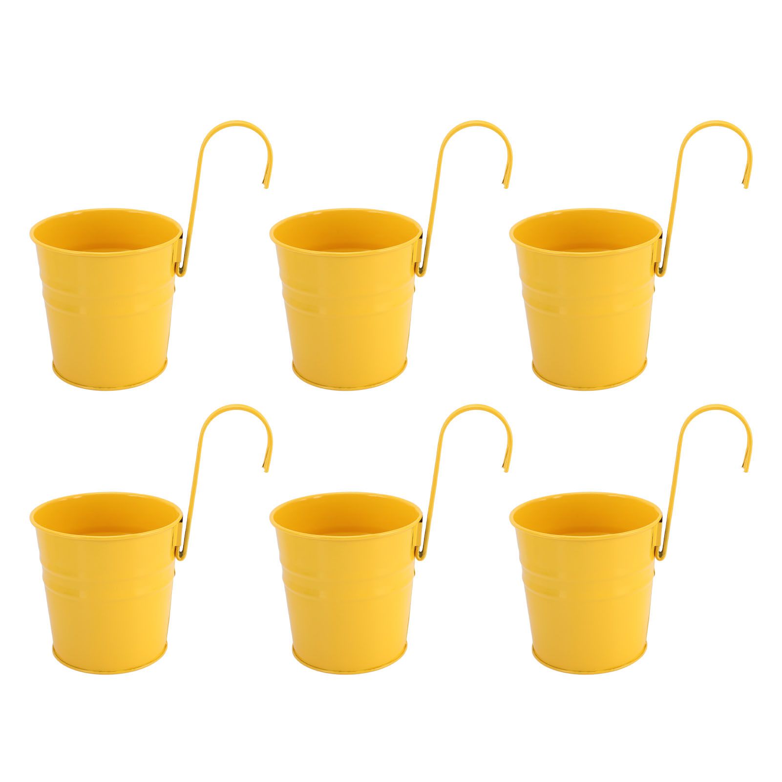 10Pcs Hanging Flower Pots with Removable Hooks Outdoor Indoor Plants Metal view 10