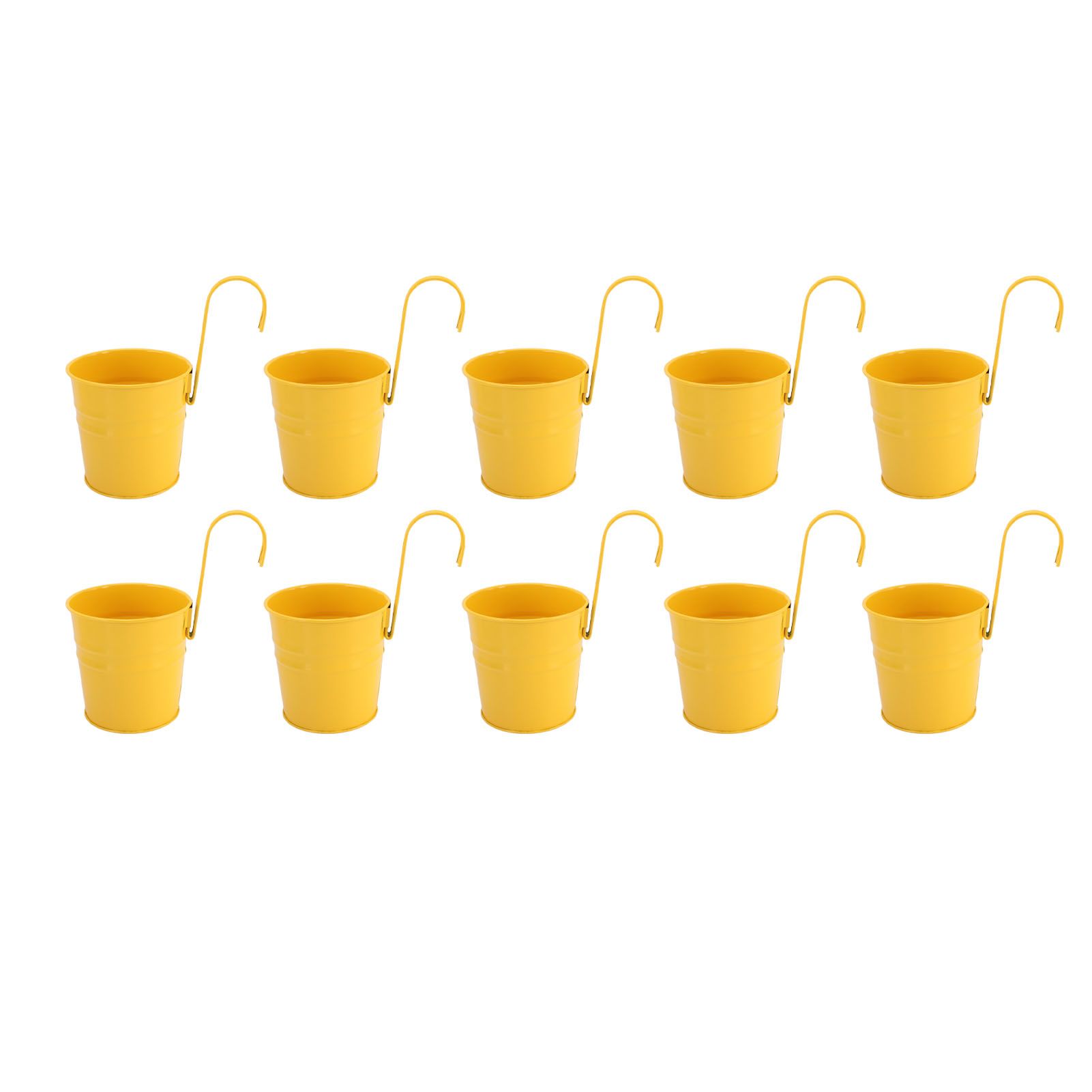 10Pcs Hanging Flower Pots with Removable Hooks Outdoor Indoor Plants Metal view 11