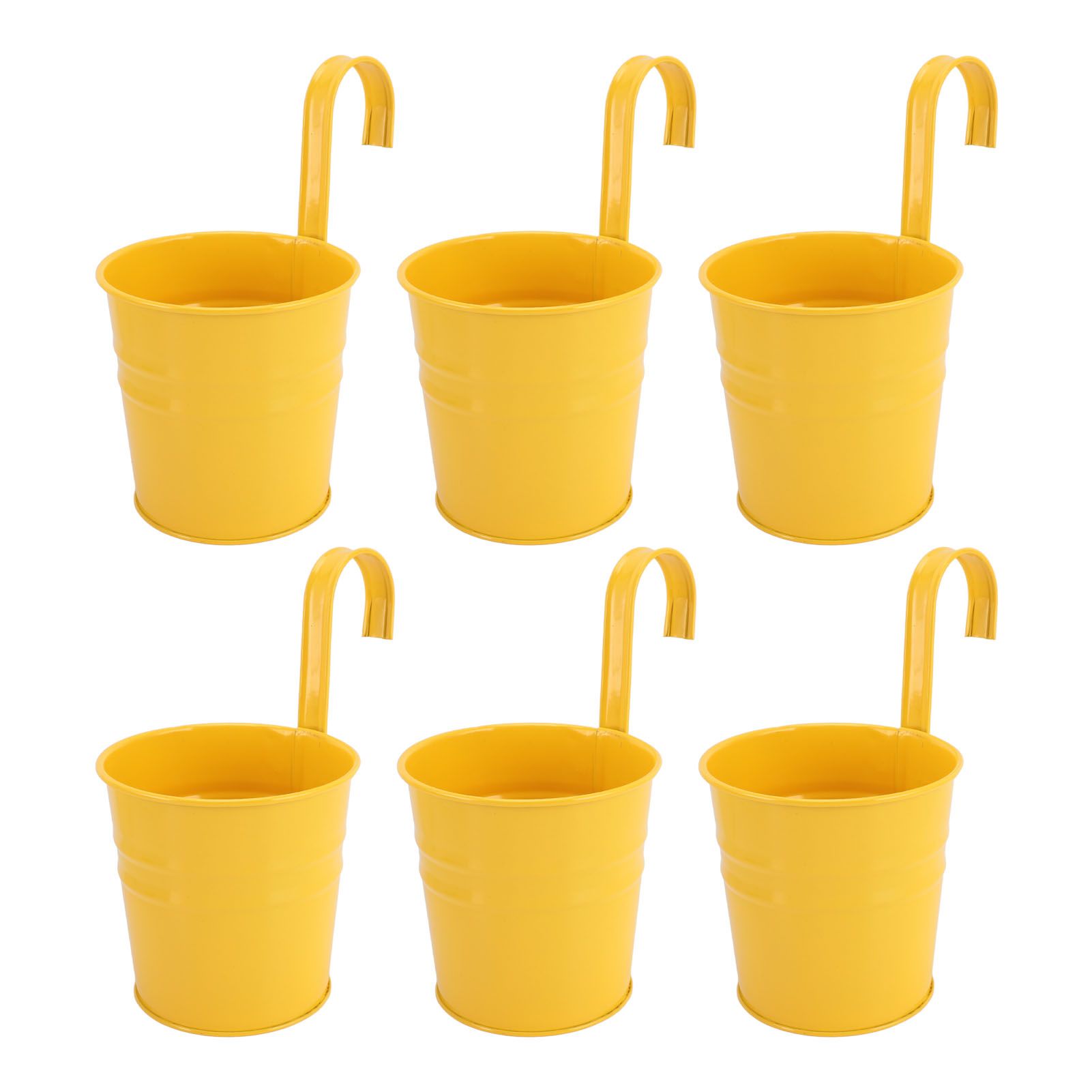 10Pcs Hanging Flower Pots with Removable Hooks Outdoor Indoor Plants Metal view 12