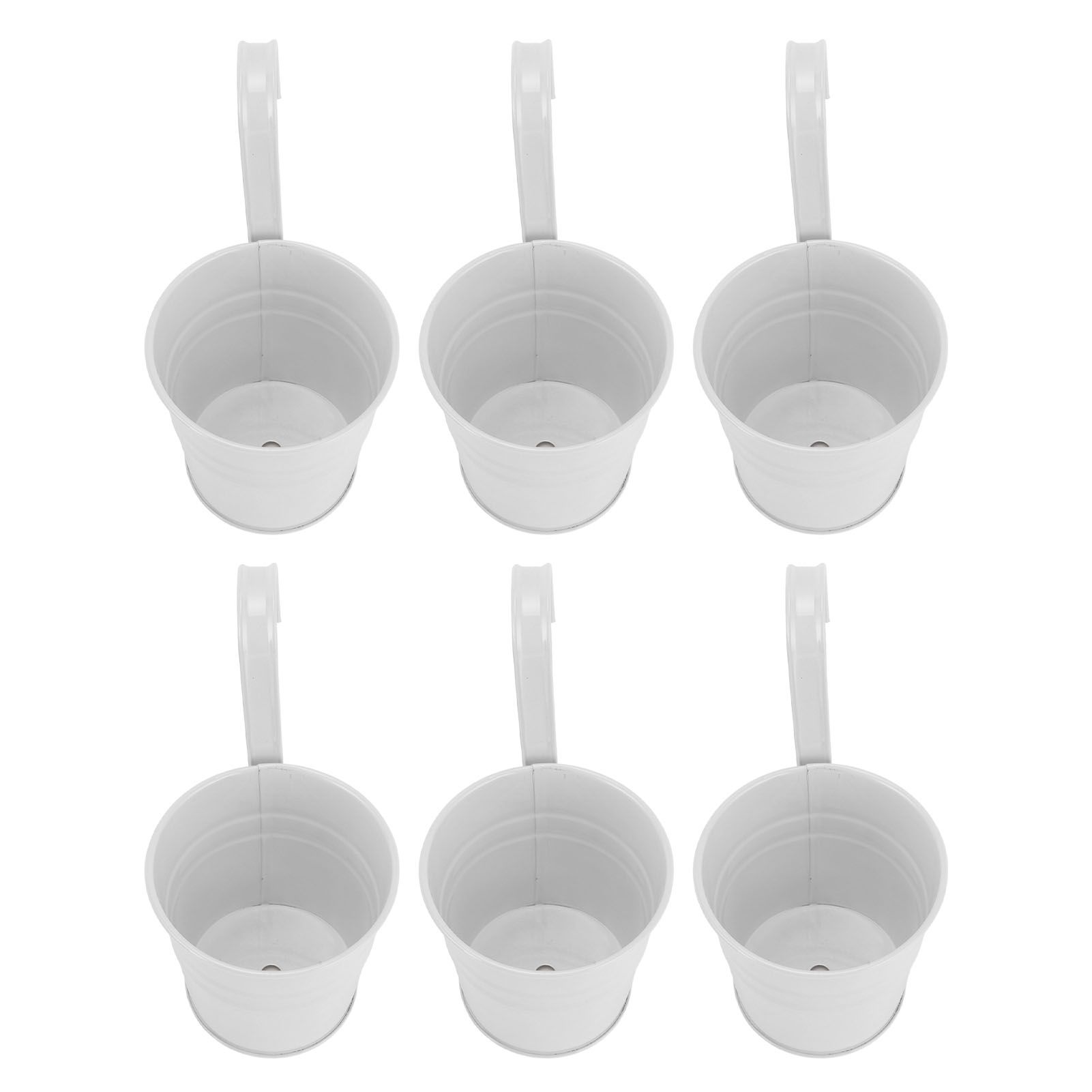 10Pcs Hanging Flower Pots with Removable Hooks Outdoor Indoor Plants Metal view 8