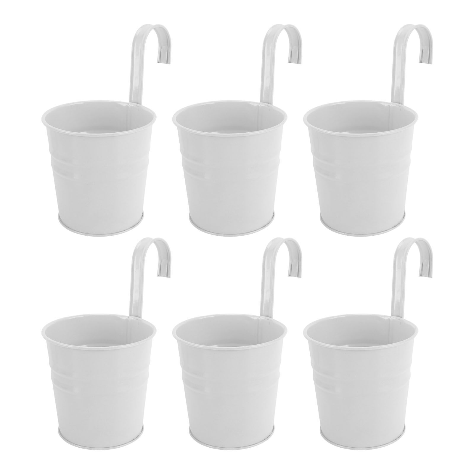 10Pcs Hanging Flower Pots with Removable Hooks Outdoor Indoor Plants Metal view 12