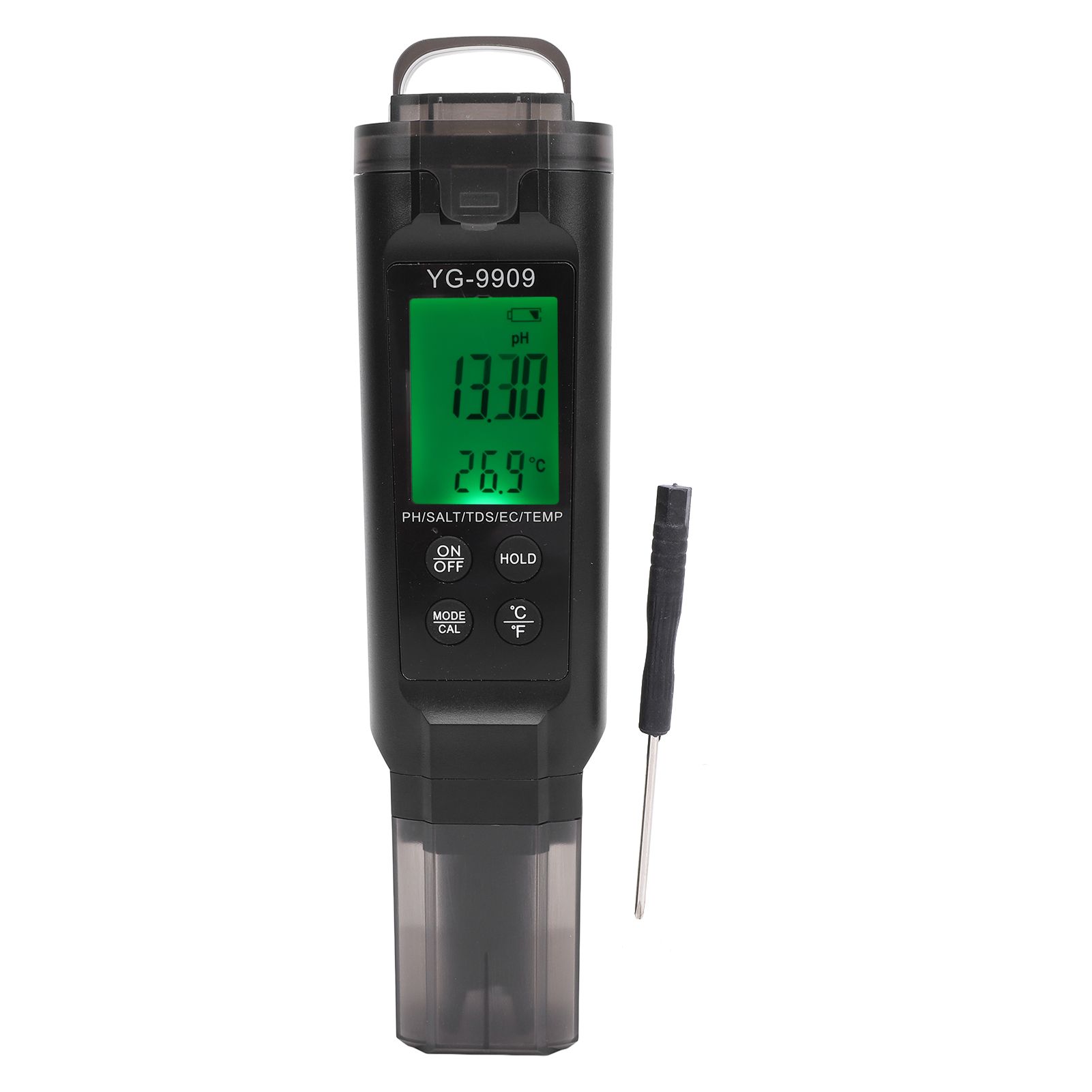 Water Quality Tester 5 in 1 Fish Tank Backlit LCD Screen Digital PH EC TDS view 3