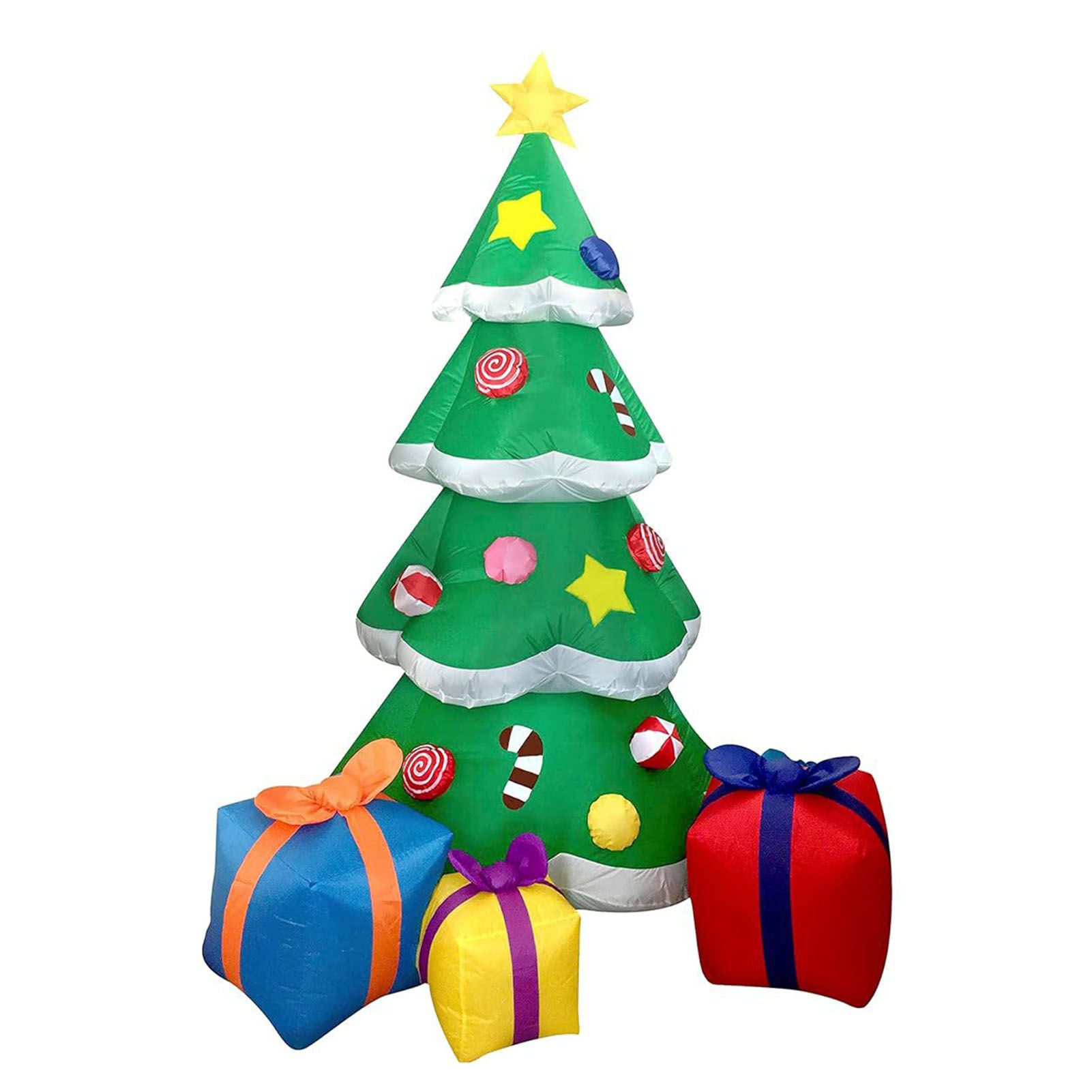 Inflatable Xmas Tree with LED Light Quick Inflation Soft Warm Lighting Blow Up view 3