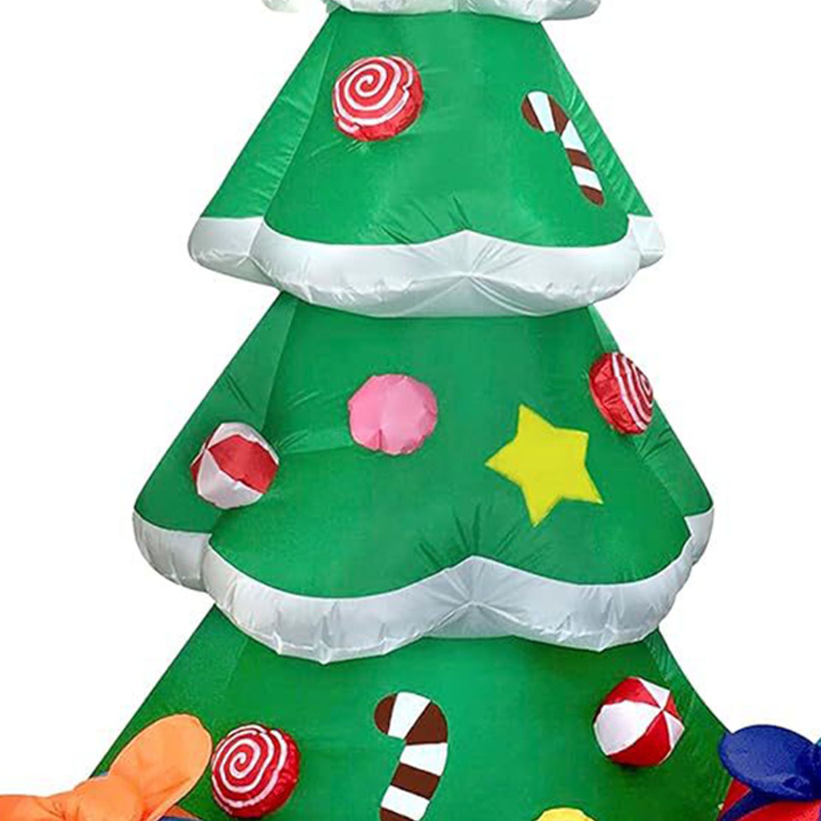 Inflatable Xmas Tree with LED Light Quick Inflation Soft Warm Lighting Blow Up view 5
