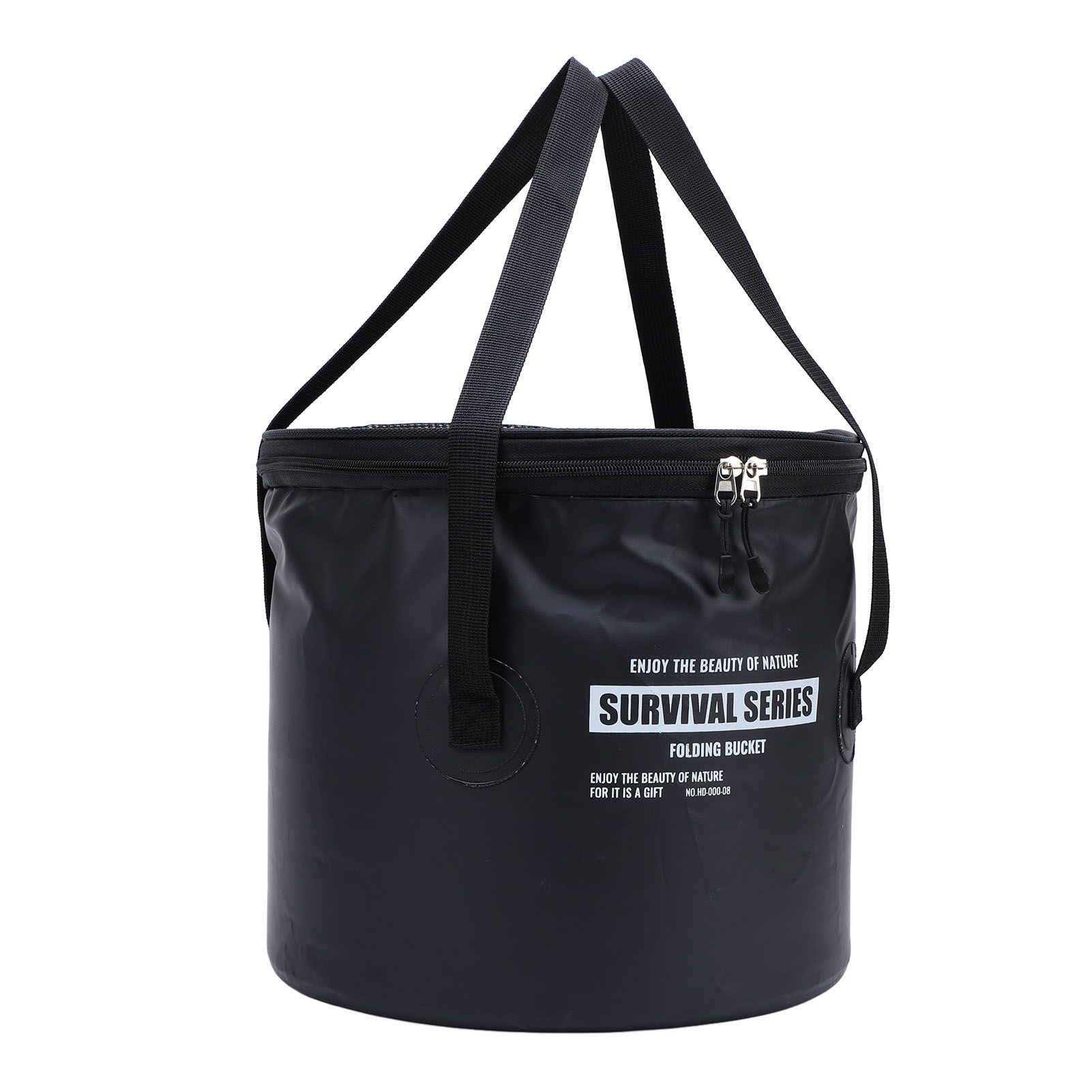 Cloth Folding Bucket with Mesh Pouch Portable Draining Basket Water Container