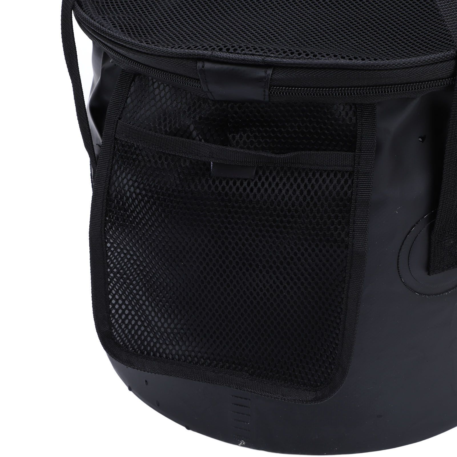 Cloth Folding Bucket with Mesh Pouch Portable Draining Basket Water Container view 2