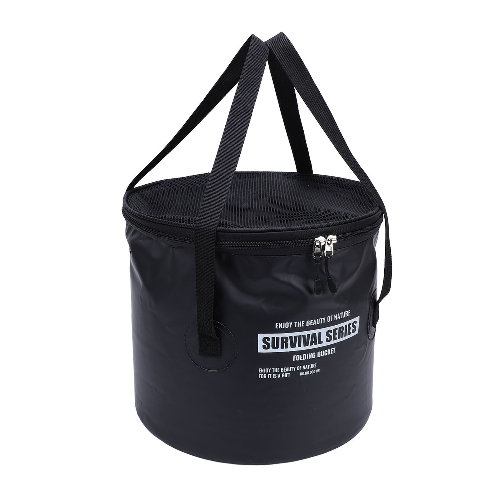 Cloth Folding Bucket with Mesh Pouch Portable Draining Basket Water Container view 4