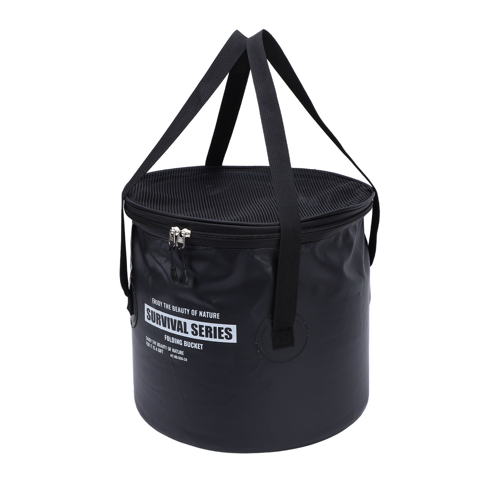 Cloth Folding Bucket with Mesh Pouch Portable Draining Basket Water Container view 8