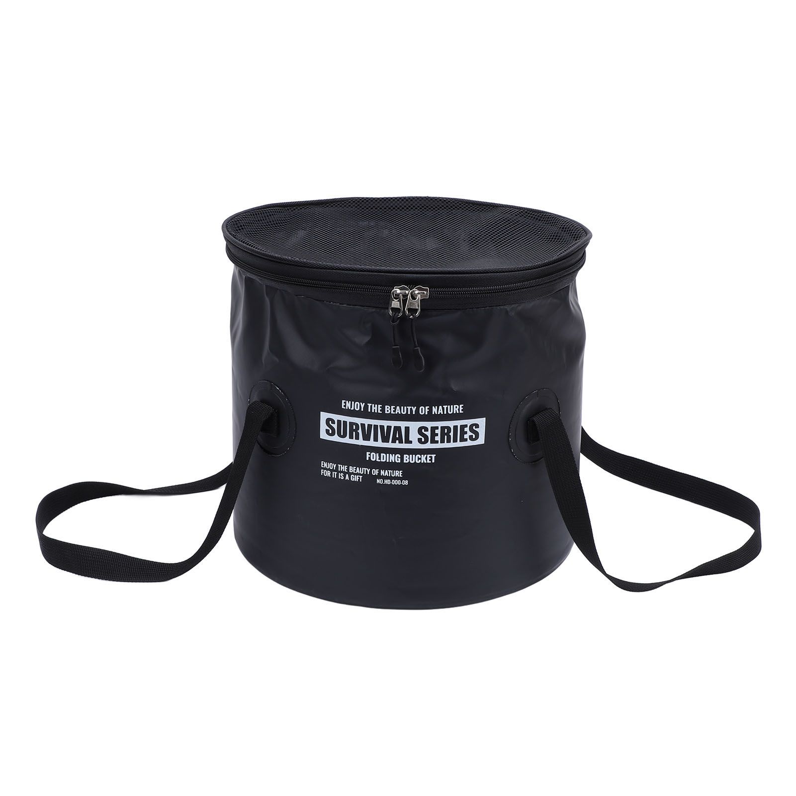 Cloth Folding Bucket with Mesh Pouch Portable Draining Basket Water Container view 10