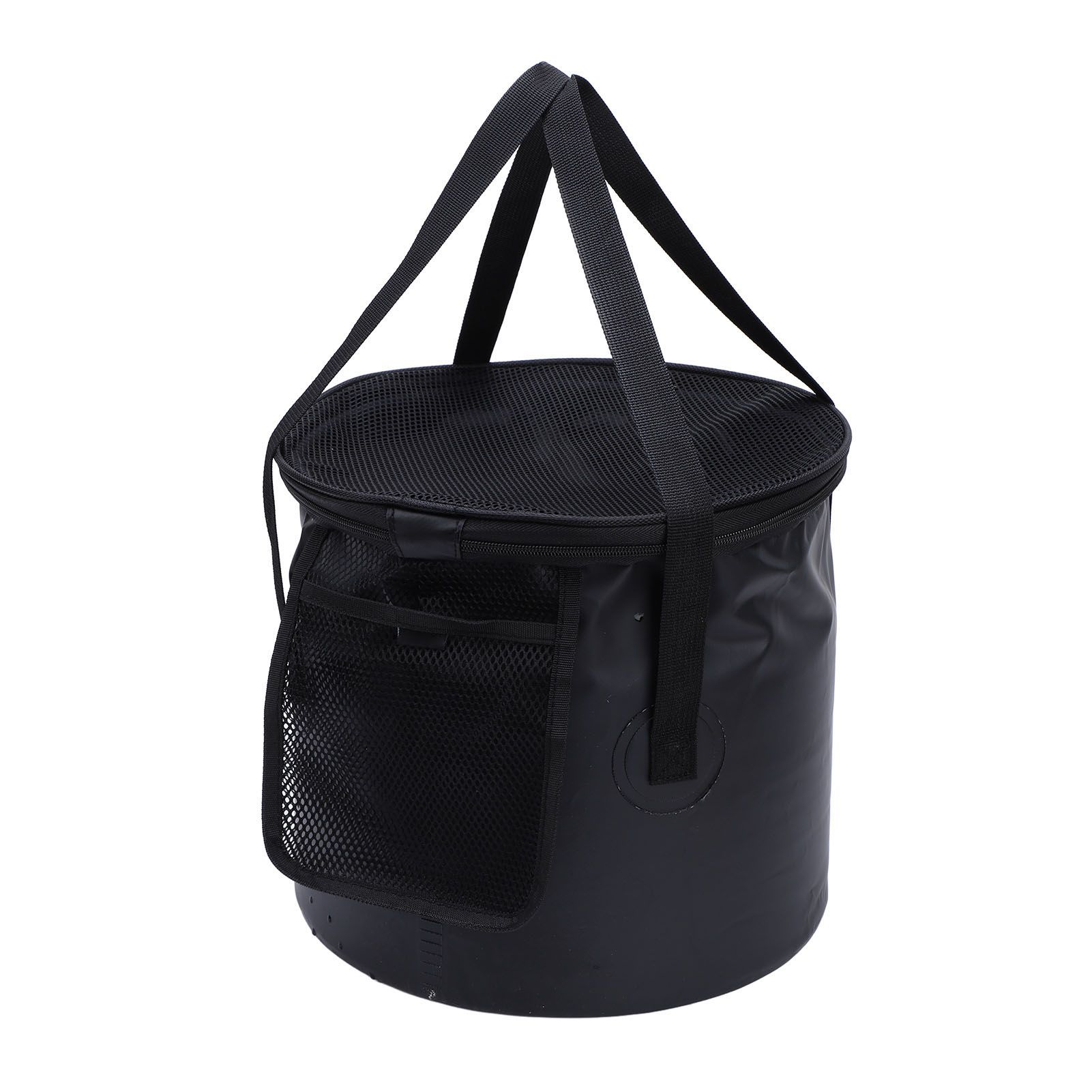 Cloth Folding Bucket with Mesh Pouch Portable Draining Basket Water Container view 11