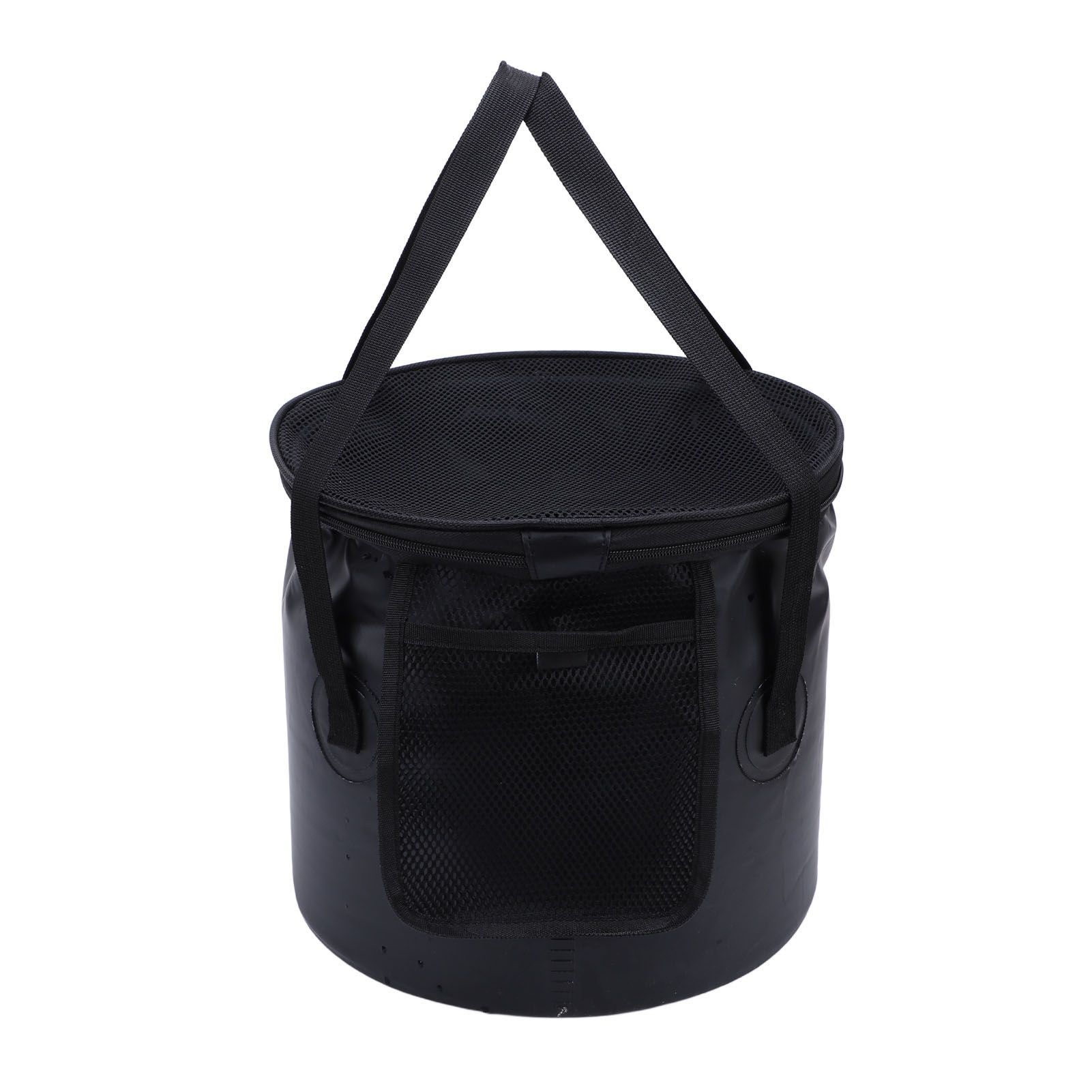 Cloth Folding Bucket with Mesh Pouch Portable Draining Basket Water Container view 12