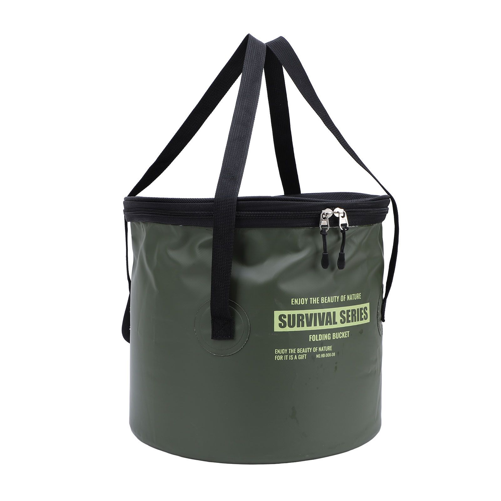 Cloth Folding Bucket with Mesh Pouch Portable Draining Basket Water Container